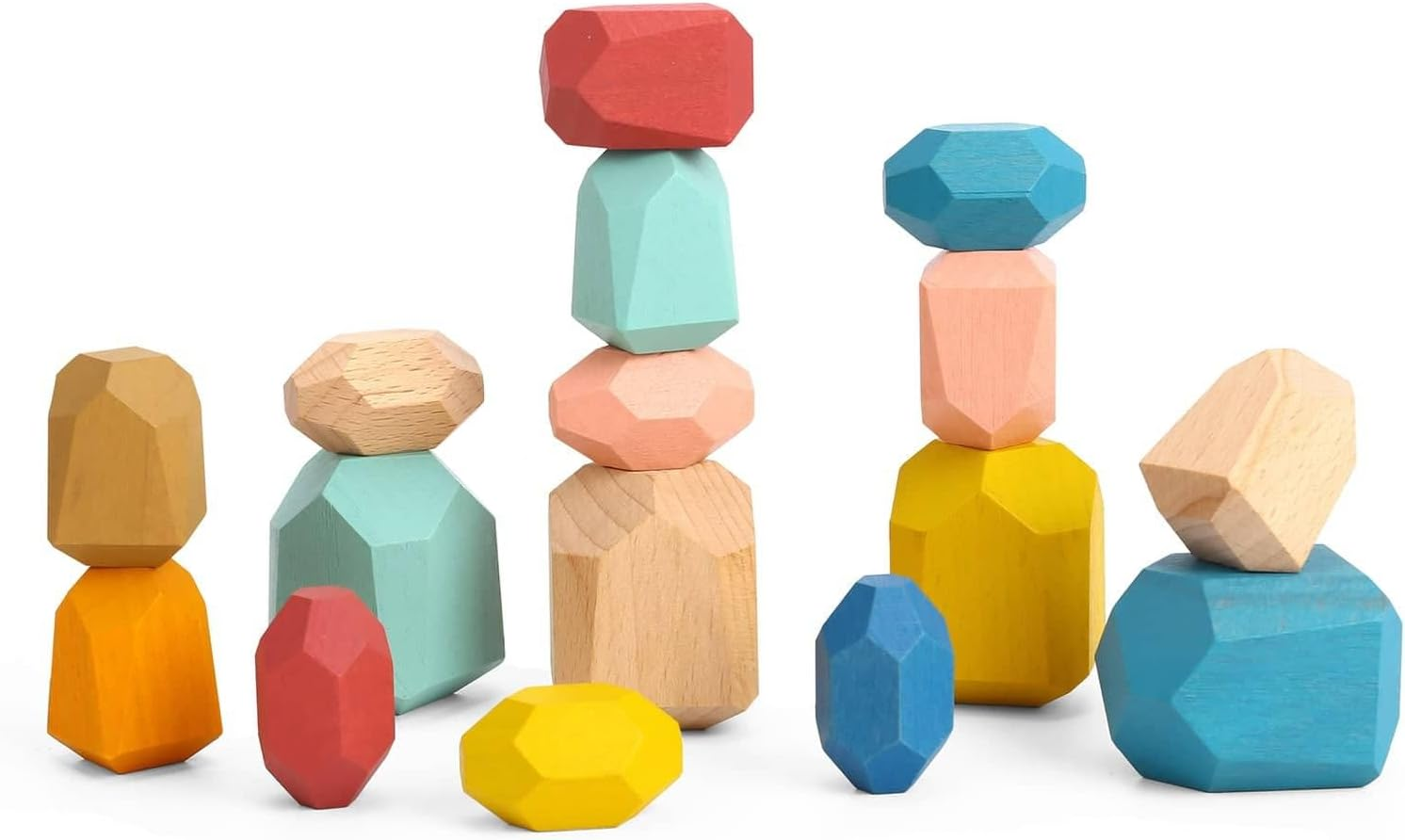 WOODEN STACKING STONES