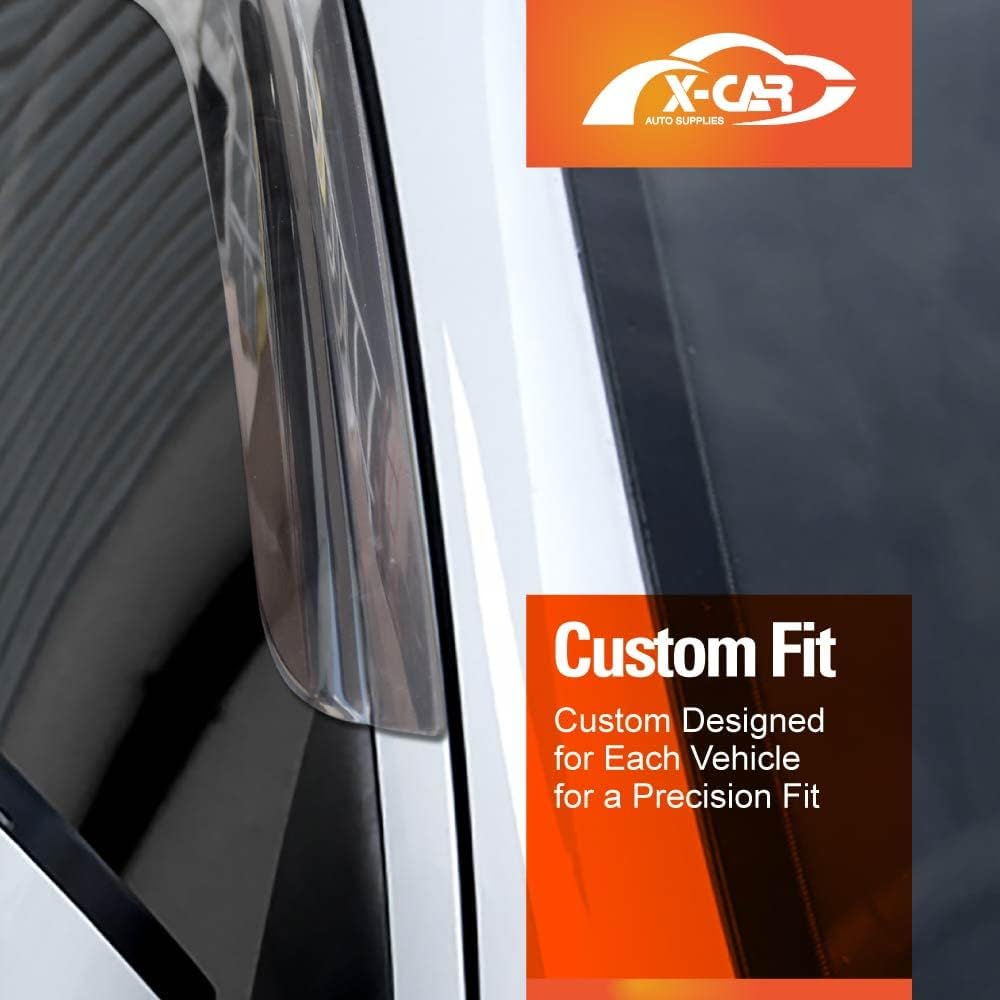 X-CAR Premium Weathershields Compatible with Volkswagen Amarok Dual Cab 2009-2022 Car Accessories Weather Shields Wind Deflectors Window Sun Visors image number 1