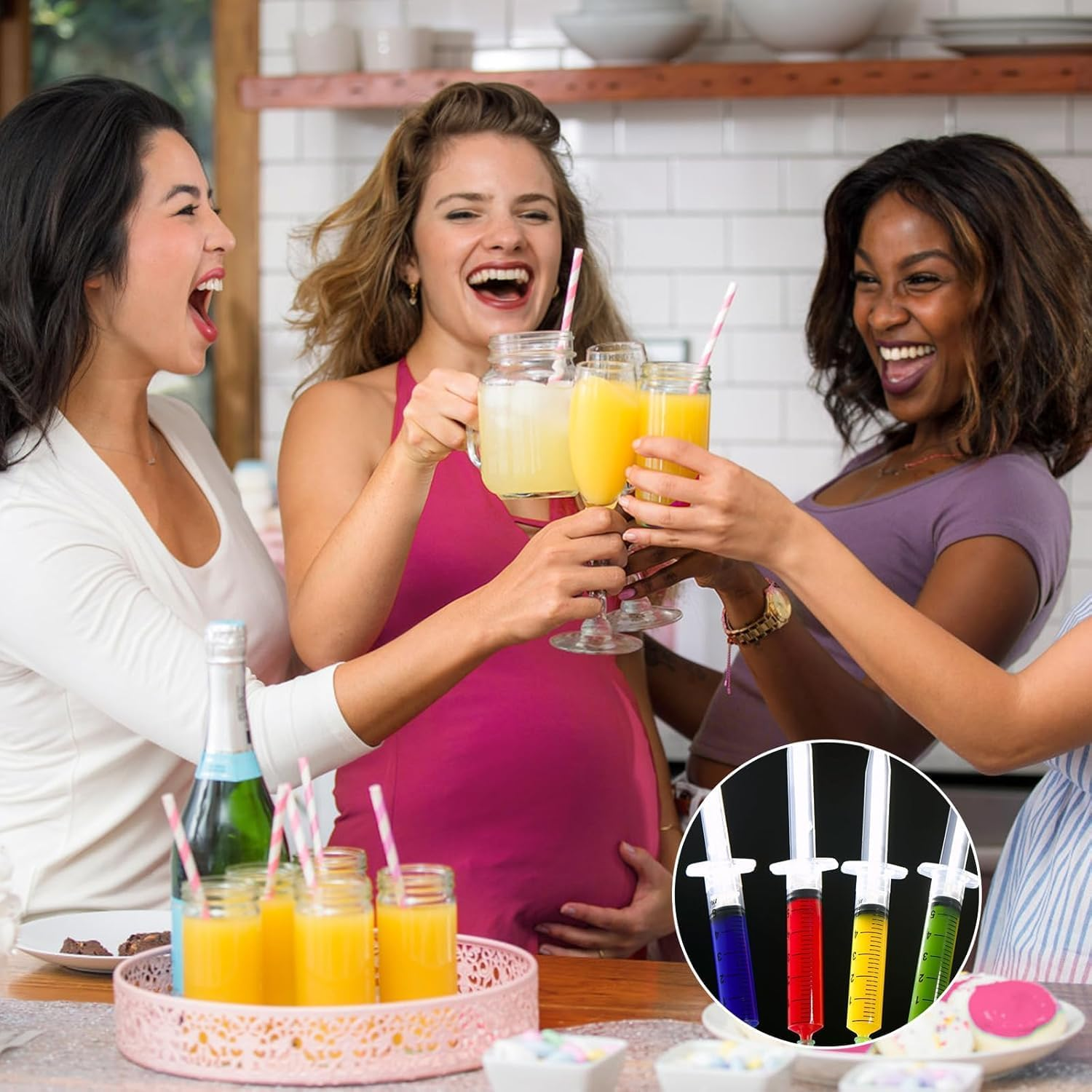 6Pcs 60Ml Syringe with Cap,Syringes without Needle with Cap Disposable Feeding Sterile Package Measuring Syringe for Liquid, Scientific Labs, Measurement, Pet Feeding ,Ink Refilling image number 4