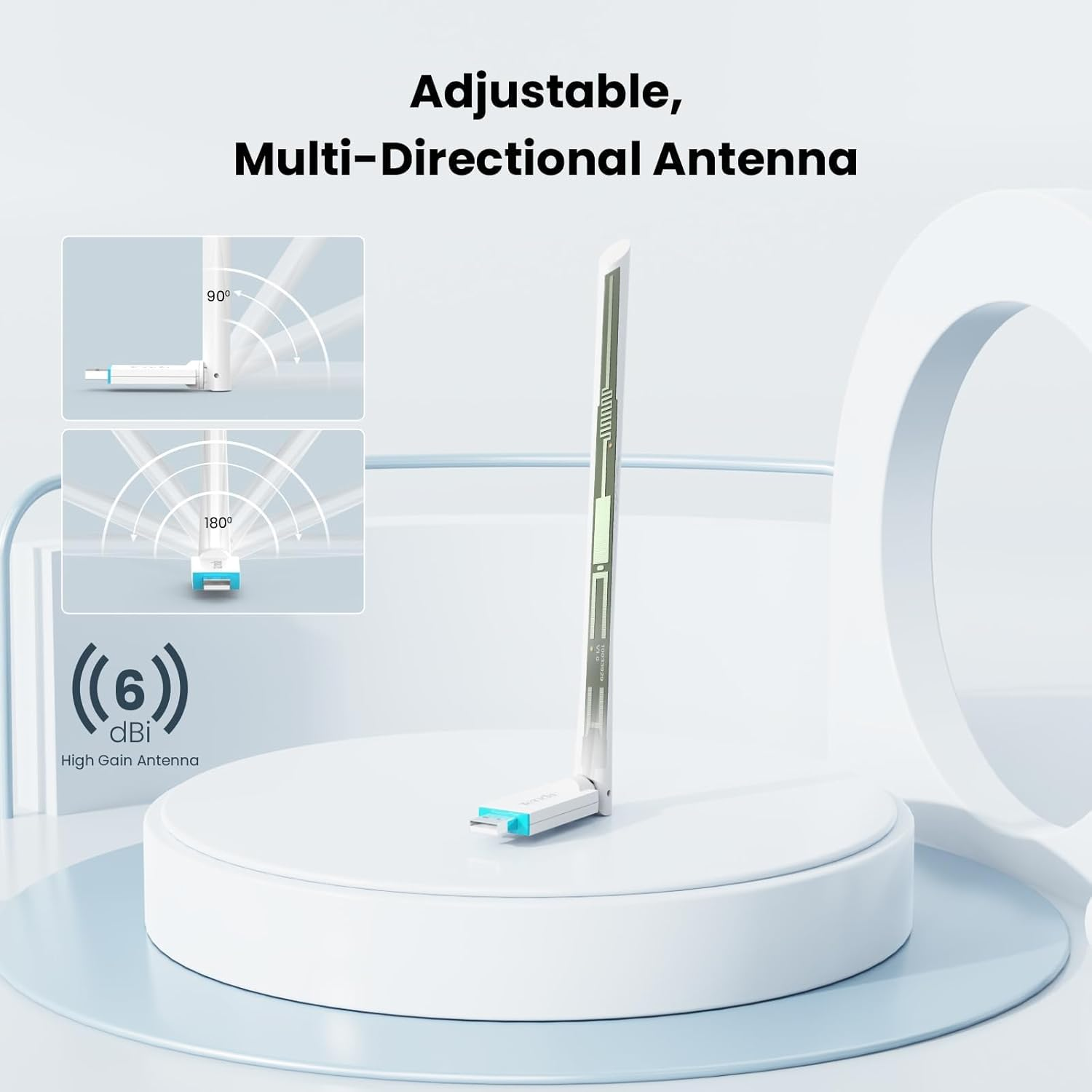 Tenda AX300 USB Wifi Adapter for Pc,2.4Ghz,Wifi 6-Single-Band USB Adapter -286Mbps, Mini USB Wifi 6 Adapter for Desktop.Pc Laptop,Wireless Wifi Adapter for Windows 11/10/7, Wifi Dongle (U2)