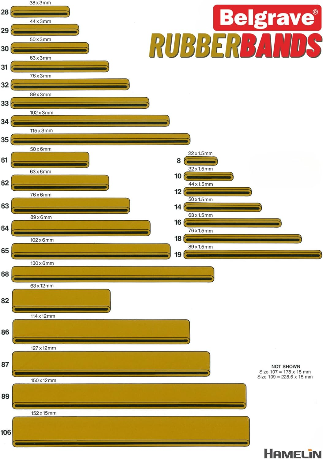 Belgrave, Rubber Bands, Size 12, 44 X 1.5Mm, 500Gm, in a Bag image number 4