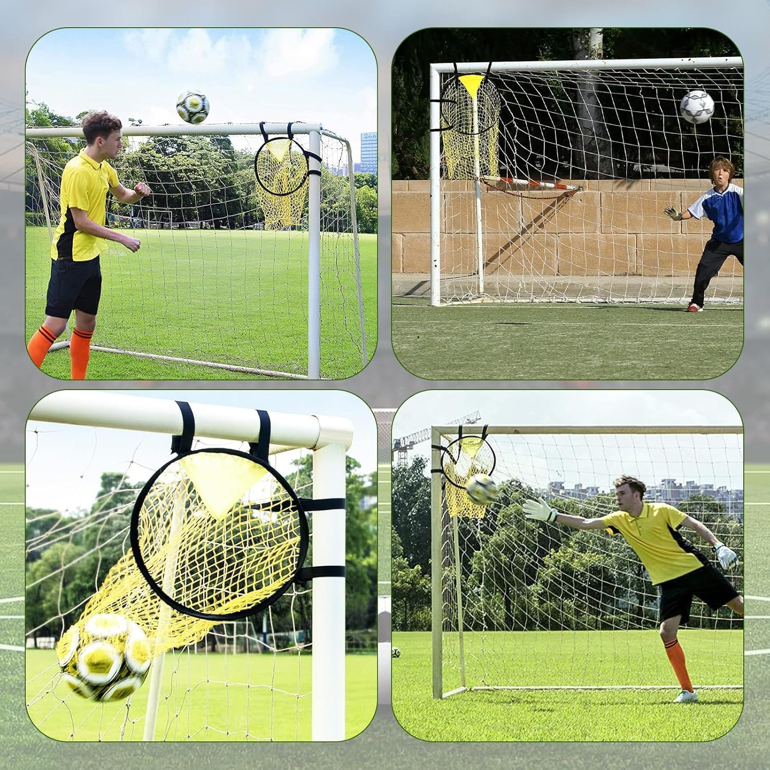 Football Goal Target Net, 2Pcs Top Bins Soccer Target Goal,Soccer Top Bins Target Net,Soccer Target Goal Football Target,Football Target Net Corner Soccer Target Goal,Top Bins Soccer Target Goal Net image number 3