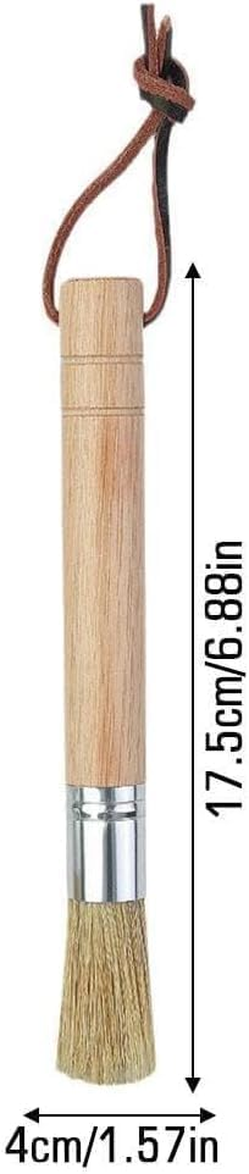 Coffee Grinder Cleaning Brush,1Pc Natural Boar Bristles Handle Espresso Machine Cleaning Brush,Coffee Grinder Brush Natural Bristle Cleaning Brush,Natural Bristles Wood Dusting Espresso Brush,Brown - Brown image number 3