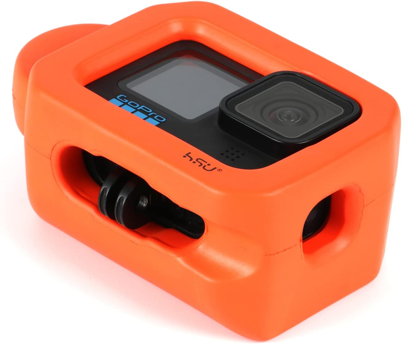 HSU Floaty Case for Gopro Hero 12/11/ 10/9 Black, Floating Case with Long Screw and Adhesive Anchors for Snorkeling, Surfing, Wakeboarding, Gopro Hero Accessories image number 1