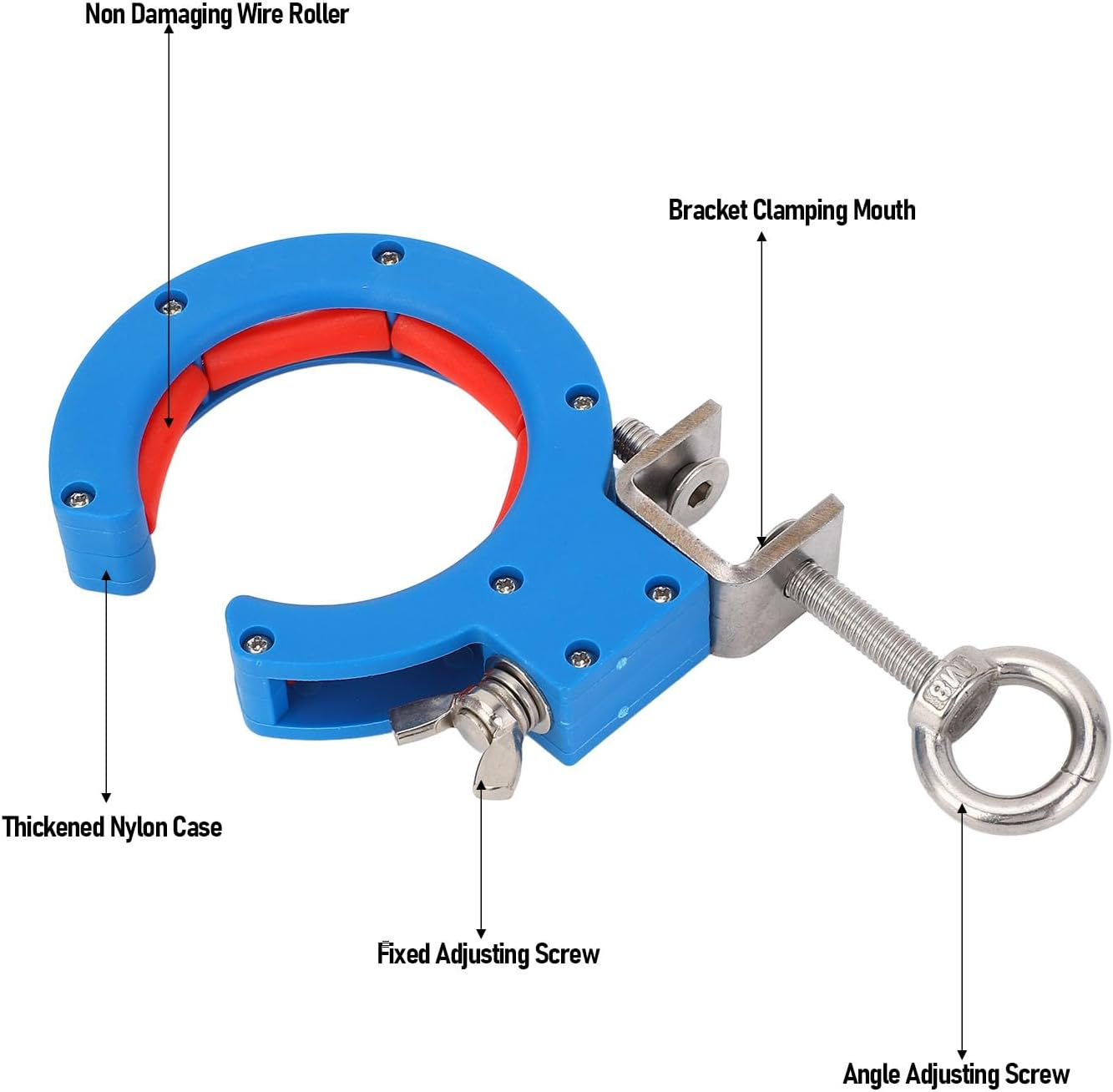 Cable Tray Roller 65Mm Clamp Auxiliary Threading Adjustable Roller Wire Pulling Pulley with Opening for inside outside Corner Use image number 3