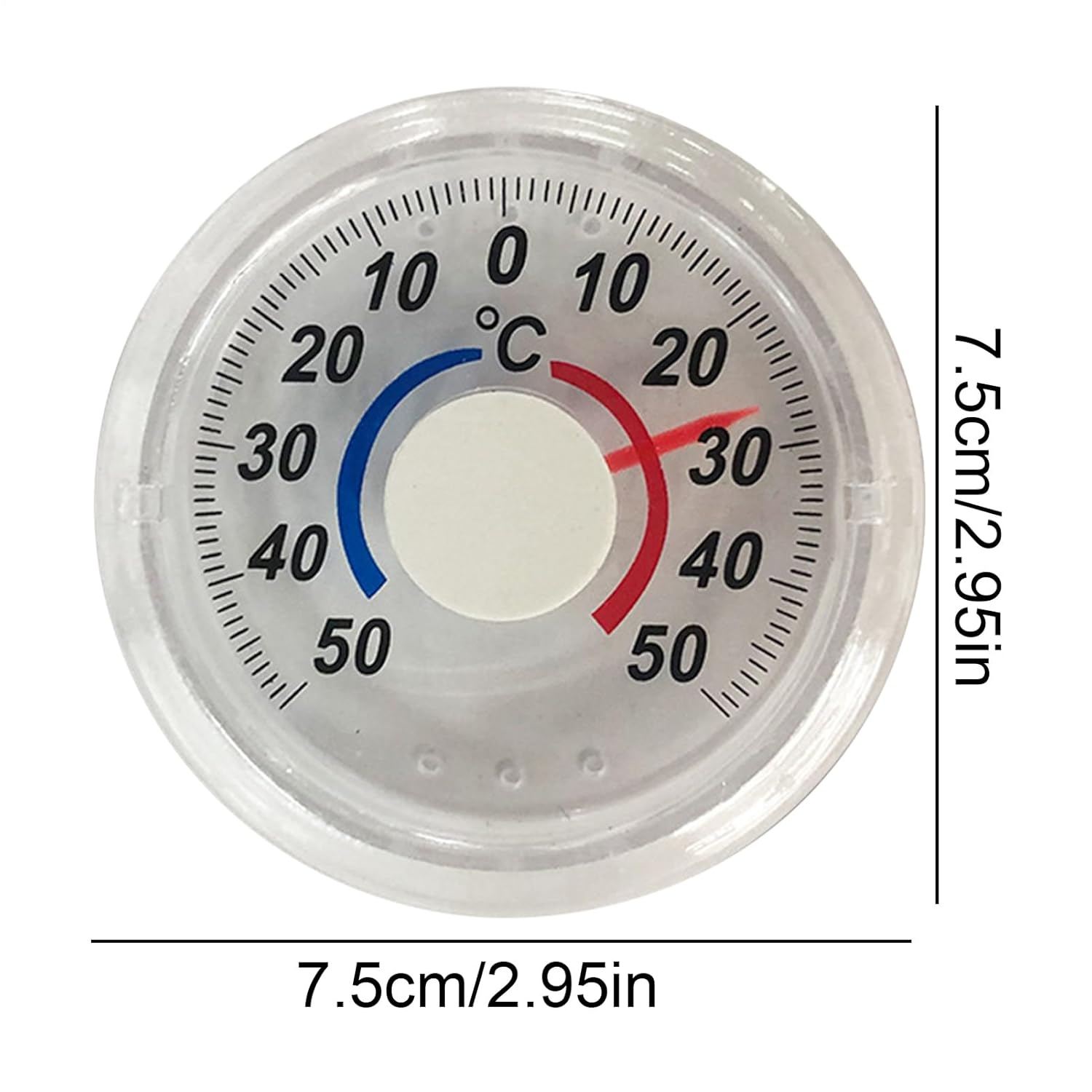 Outside Thermograph - Outdoor Temperature Stick Analog Thermograph | Weather Monitor Adhesive Transparent for Apartment Dormitory Bedroom Bathroom Living Room image number 6