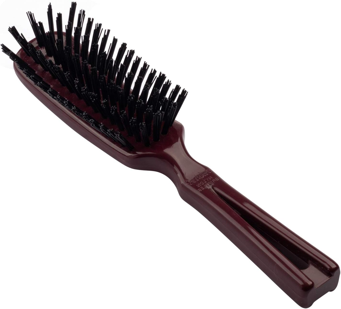 Stanley Men&rsquo;S Commander Hairbrush &ndash; Detangling Brush for Wet or Dry Hair &ndash; Nylon Bristles Reduce Frizz &ndash; Scalp Massager Hair Brush for Thick, Thin, Curly, Straight Hair (Mulberry)