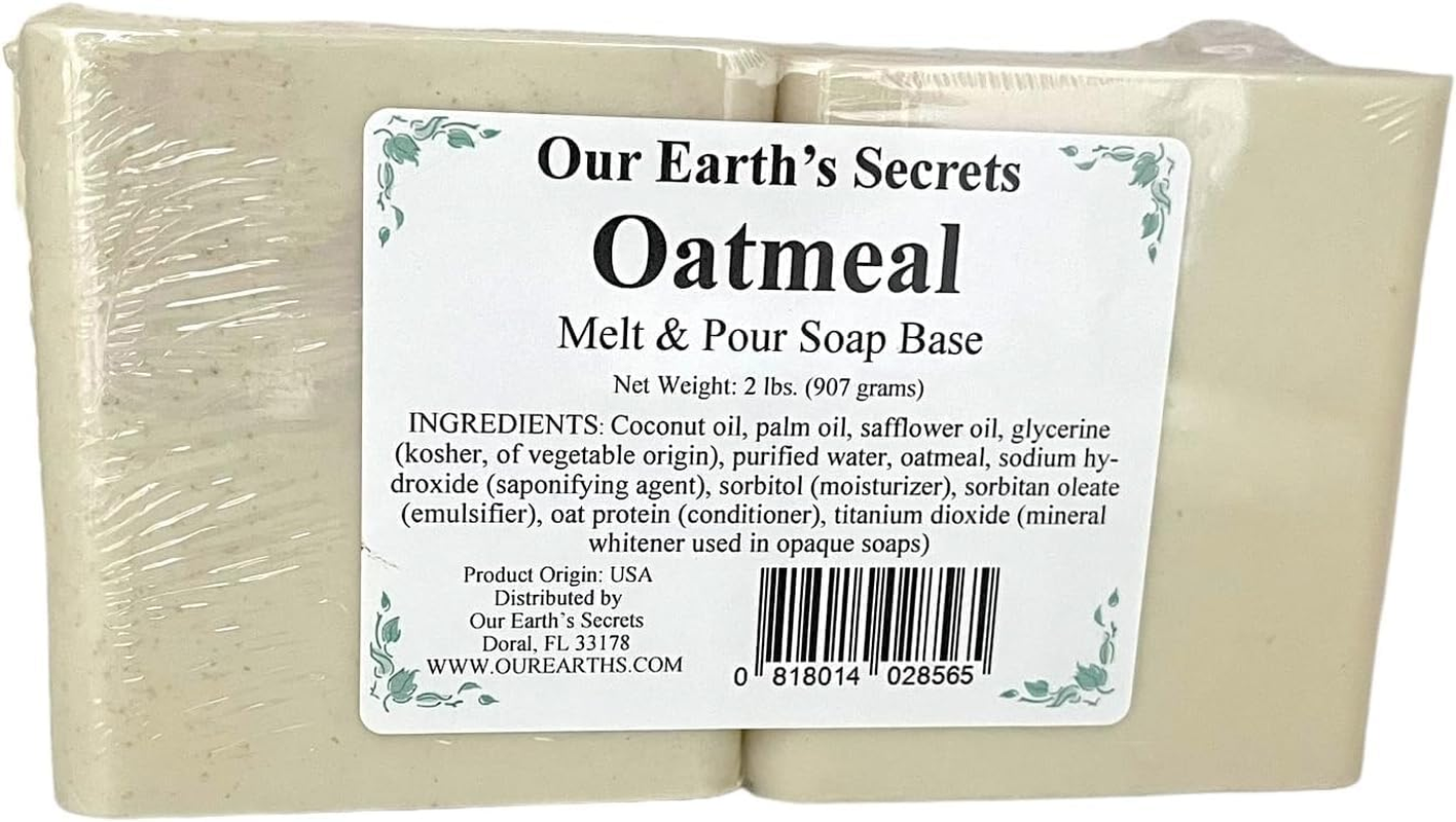 Our Earth'S Secrets Oatmeal- 2 Lbs Melt and Pour Soap Base -
