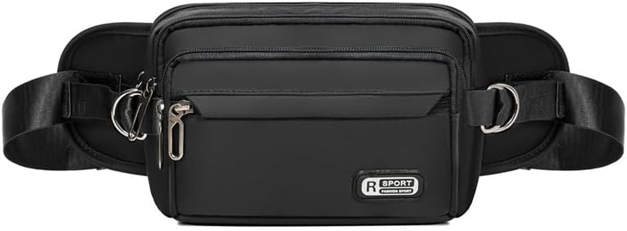 Fanny Pack for Women Men, Large Capacity Waist Wallet Bag, Adjustable & Waterproof Bum Belt Pouch for Travel, Running, Shopping, Hiking, Dog Walking, Cycling, Climbing, Black image number 5