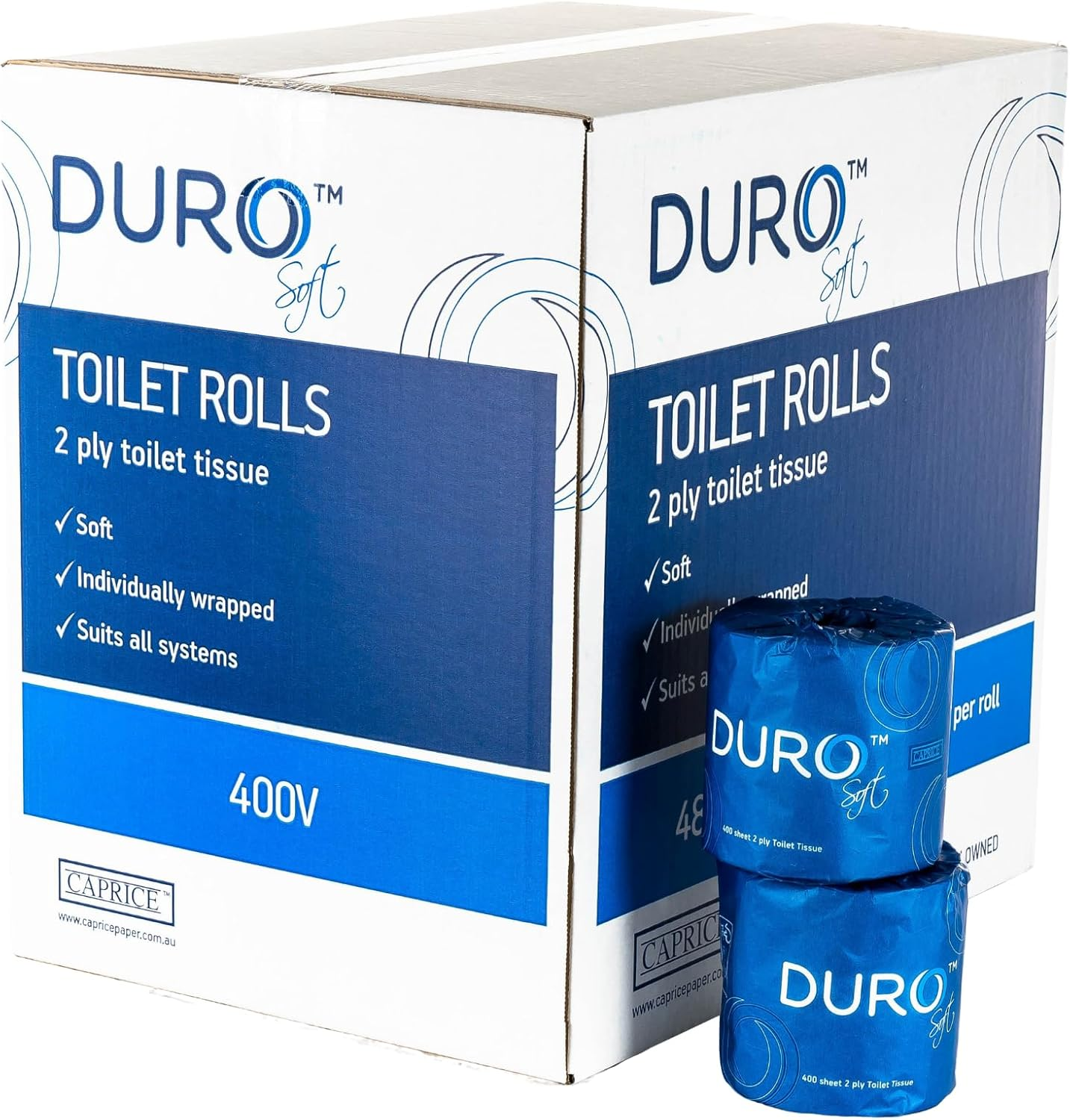 Duro 2 Ply Toilet Paper Roll 48-Pieces, 400 Sheet image number 1