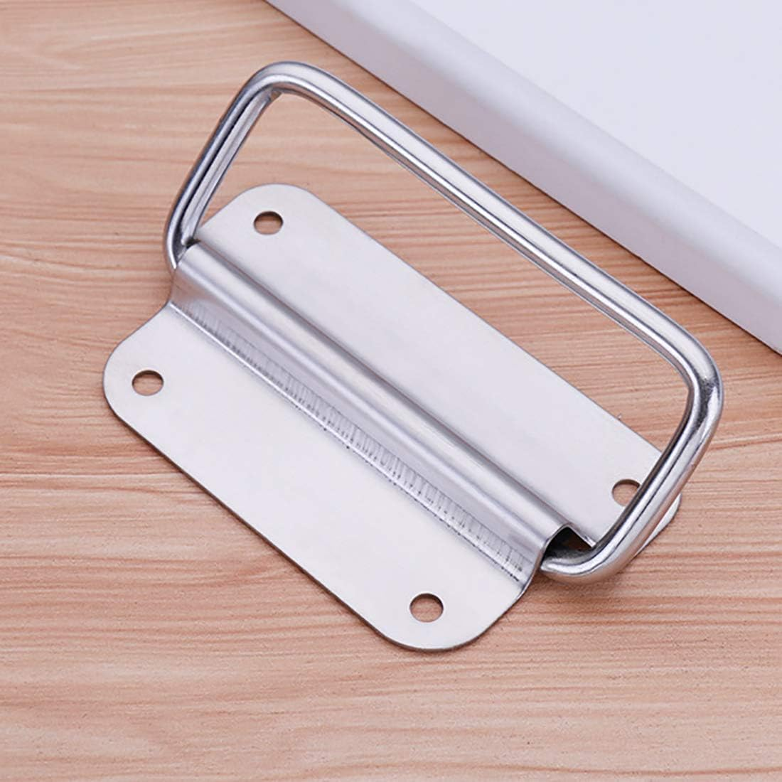 Folding Handles, Stainless Steel Box Handle, Foldable Carry Handles, Box Handle, Hardware Boxes Handle, Silver Handles, Tool Box, Door Puller, Folding Handle for Boxes, Handles for Toolbox, Door, Tool image number 2