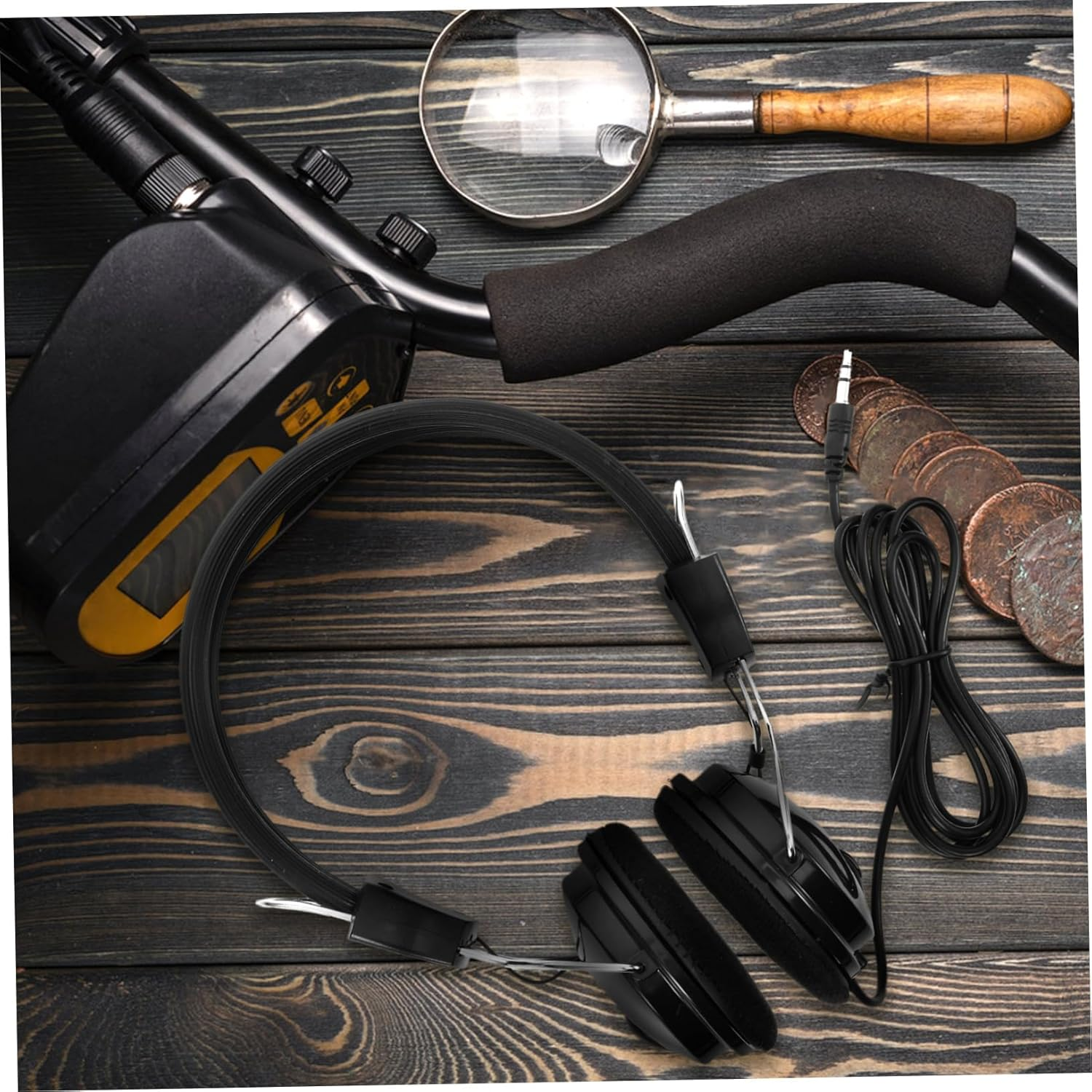 LALAFINA Metal Detector Headphone and Metal Finder Accessory for Gold Search Adjustable Portable Detecting Headset Compatible with Treasure-Hunting Devices High Precision Audio for Outdoor image number 5