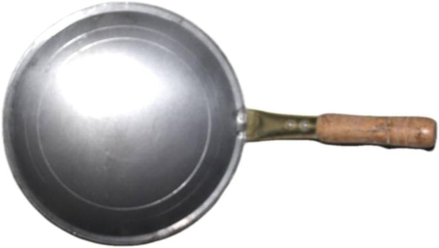 24 CM Pure Iron Concave Tawa with Unique Smooth Edges Metal Spoon Friendly Wooden Handle Perfect for Roti & Chapati image number 3