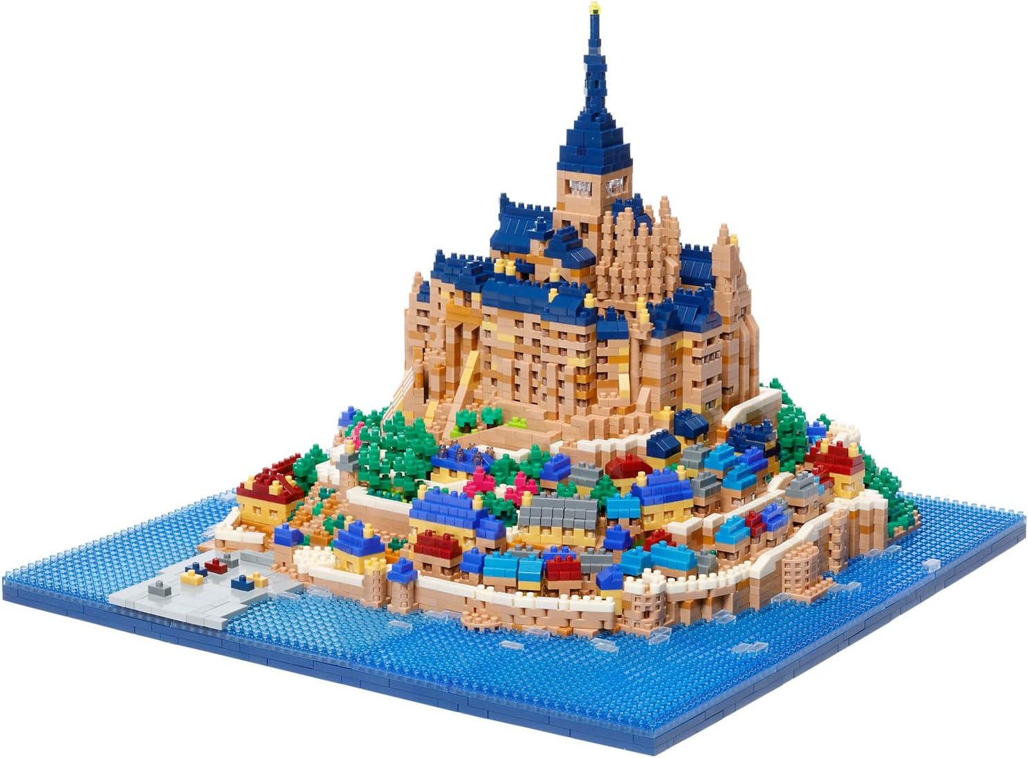 Kawada NB-059 Nanoblock, Mont Saint Michel Deluxe Edition, 8.1 X 11.0 X 11.0 Inches (20.6 X 28 X 28 Cm), for Ages 12 and up Interior Hobby image number 1