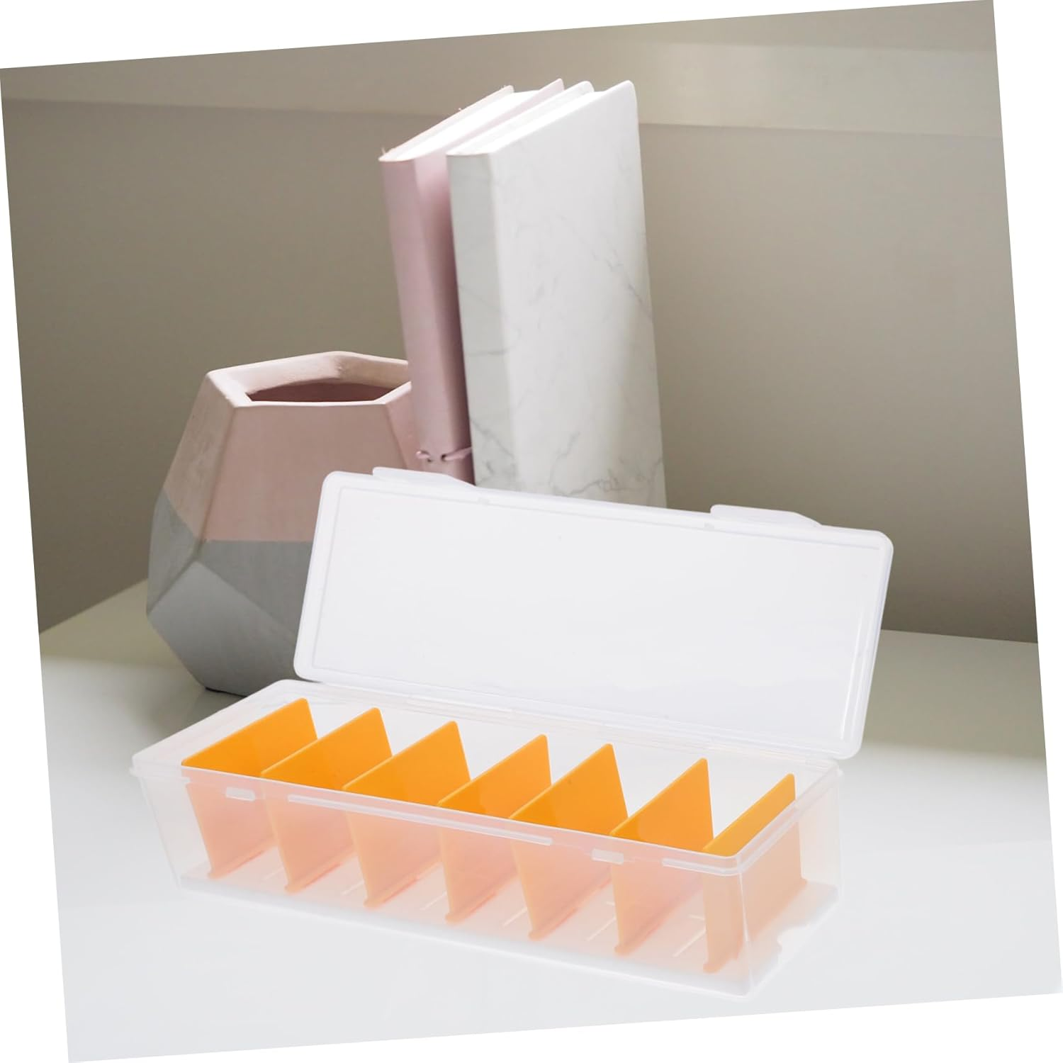 Data Cable Storage Box Mini Cord Organizer Compact Electronic Organizer for Desk Cable Management Box Lid Storage Cord Concealer for Office image number 4