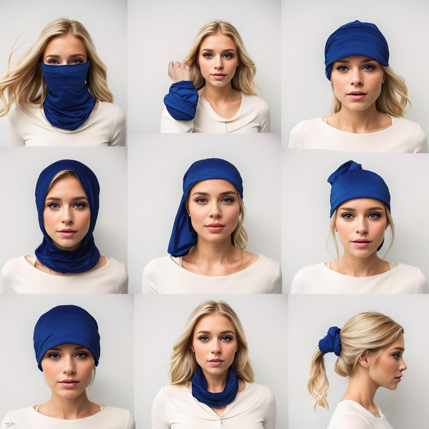 8 Pack Neck Gaiter Balaclava Gator Bandana Face Mask Cooling UV Protection Face Cover Neck Scarf for Men Women image number 3