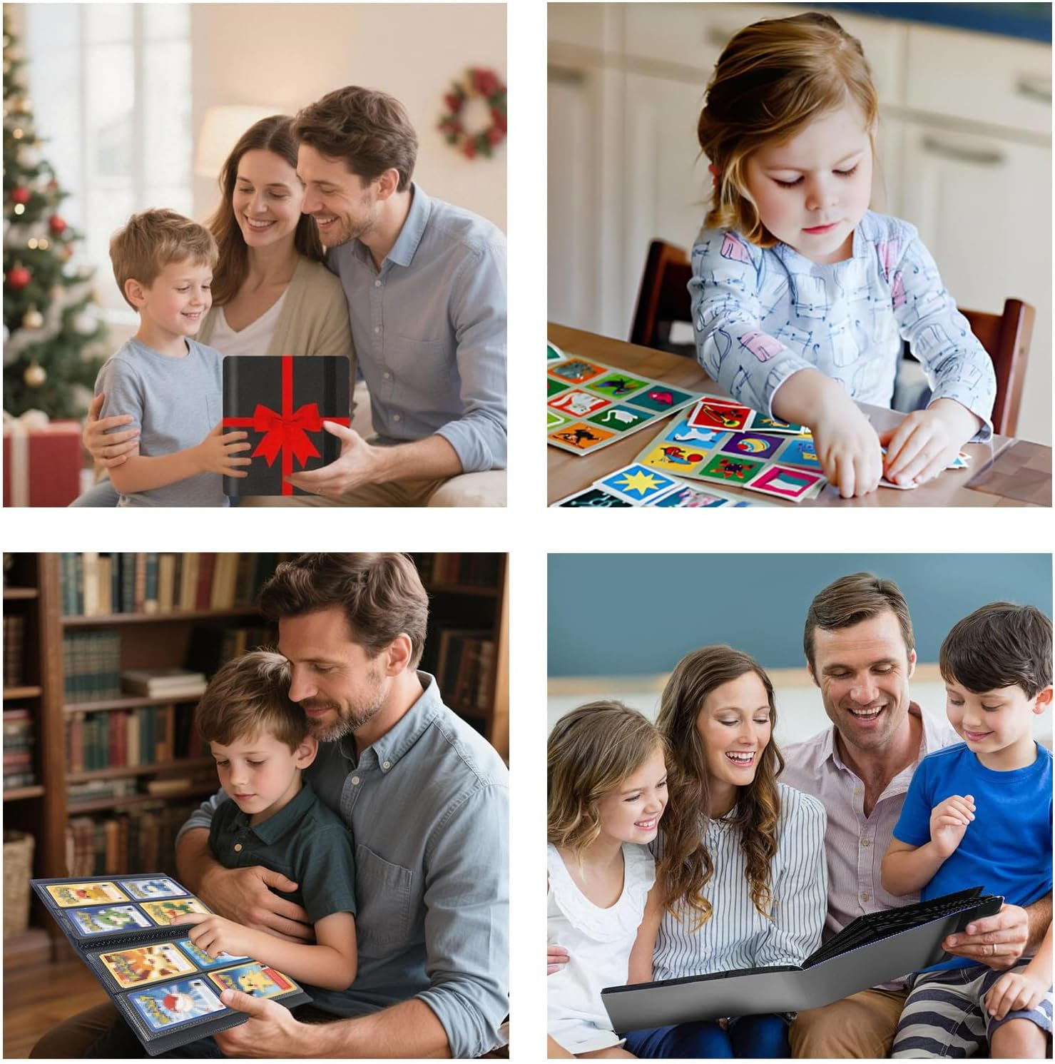 4-Pocket Trading Card Binder, 20 Pages Pocket Trading Card Album, 160 Side-Loading Pockets, Durable PU Album for MTG, TCG, Pokemon Yu-Gi-Oh, Basketball Sports Cards, Game Cards,Photo (Pink) image number 2