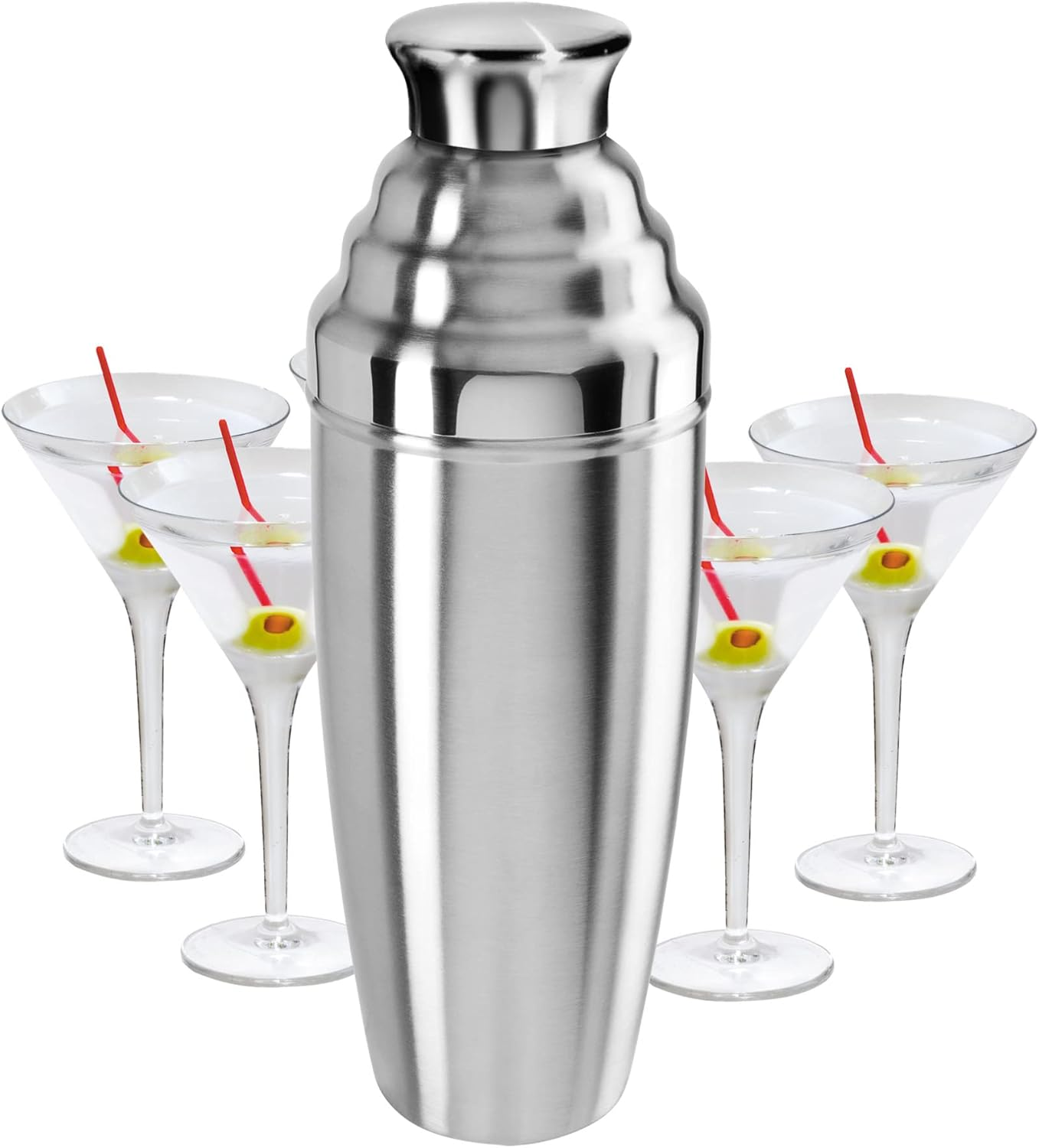 Oggi Jumbo Cocktail Shaker 60 Oz - Stainless Steel Construction, Built in Strainer - Ideal Large Cocktail Shaker for Parties, Mixes 12 Martinis image number 5