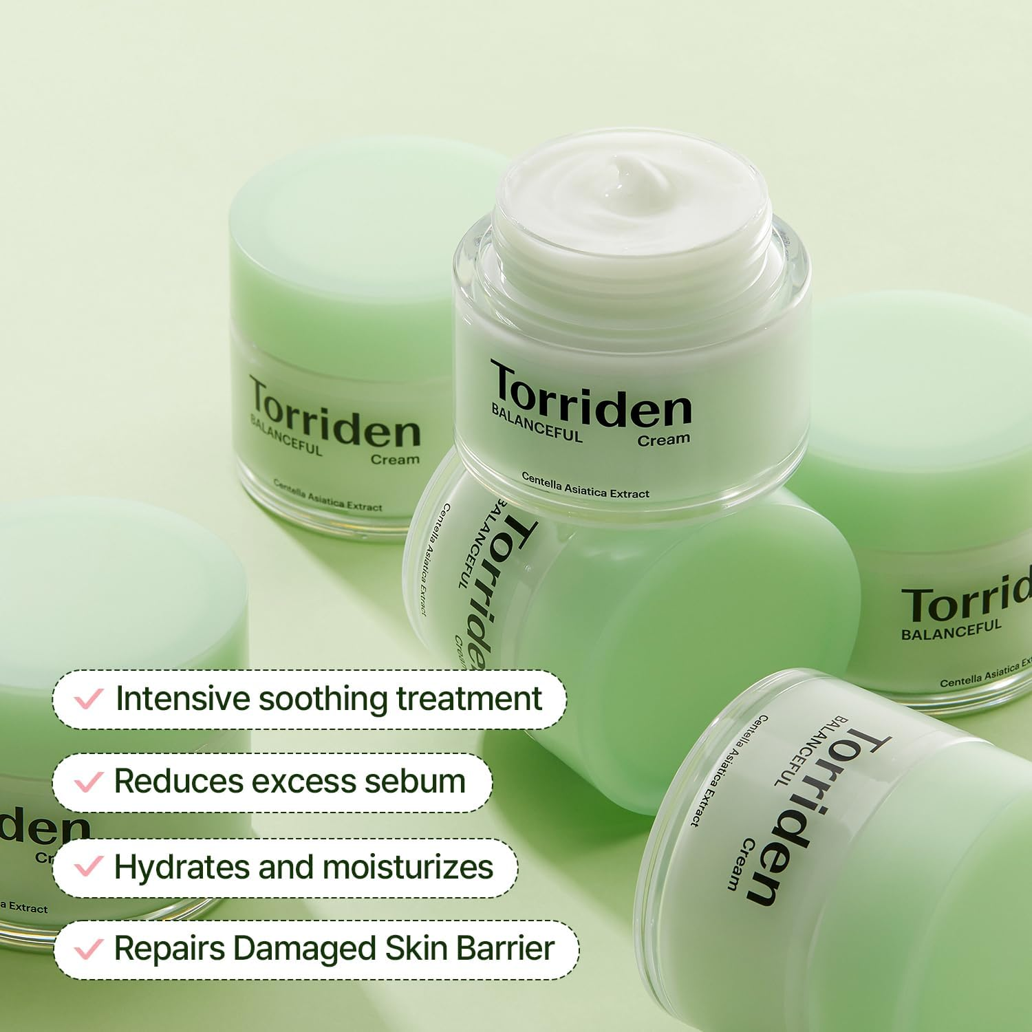 Torriden BALANCEFUL Cream 80Ml (2.70 Fl.Oz.) | Soothing and Nourishing Moisturizer for Oily and Sensitive Skin | 5D CICA, Hydrolyzed Hyaluronic Acid, Panthenol image number 4