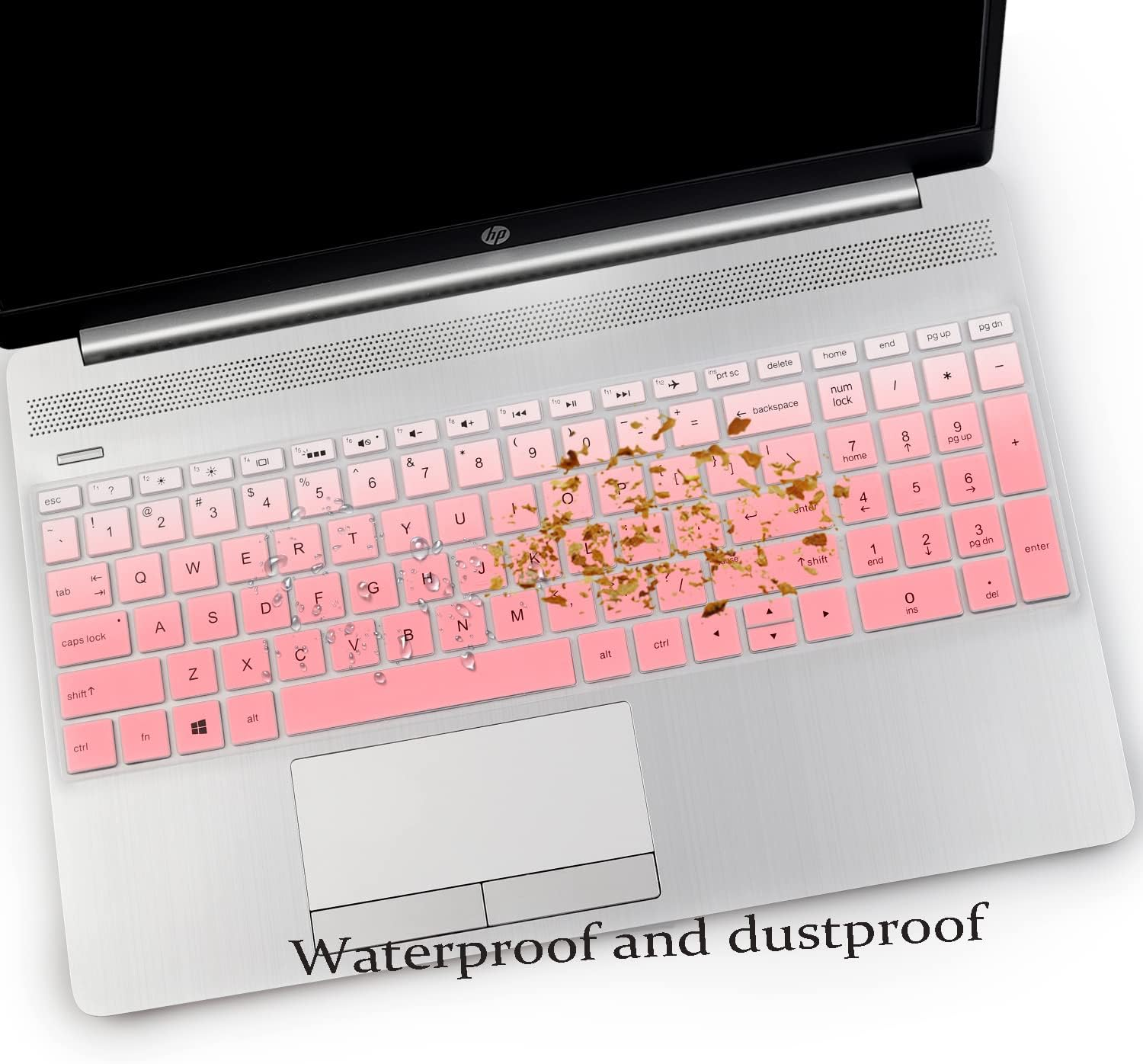 2Pcs I-Tensodo Keyboard Cover Skin for 15.6 HP Pavilion X360 15-BR075NR 15M-BP012DX BP011DX BP111DX BP112DX 15M-BQ021DX BQ121DX, 15-BS020NR 15-BS020WM 15-BS013DX 15-BW011DX, HP Envy 17M image number 6