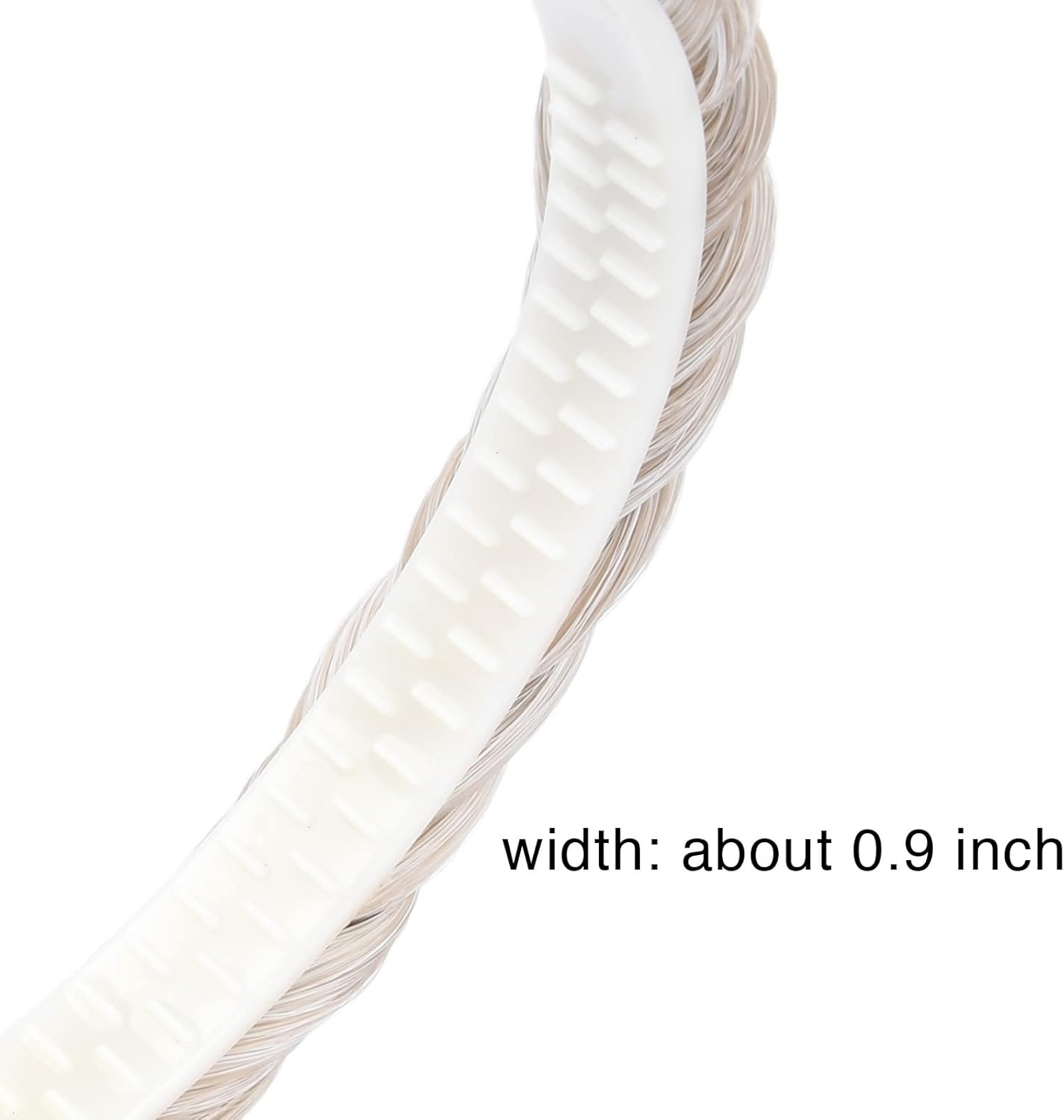 Gledola Braided Headband with Teeth Braids Hair Band with Teeth Synthetic Hair Band Braided Hair Band (White Blonde) image number 2