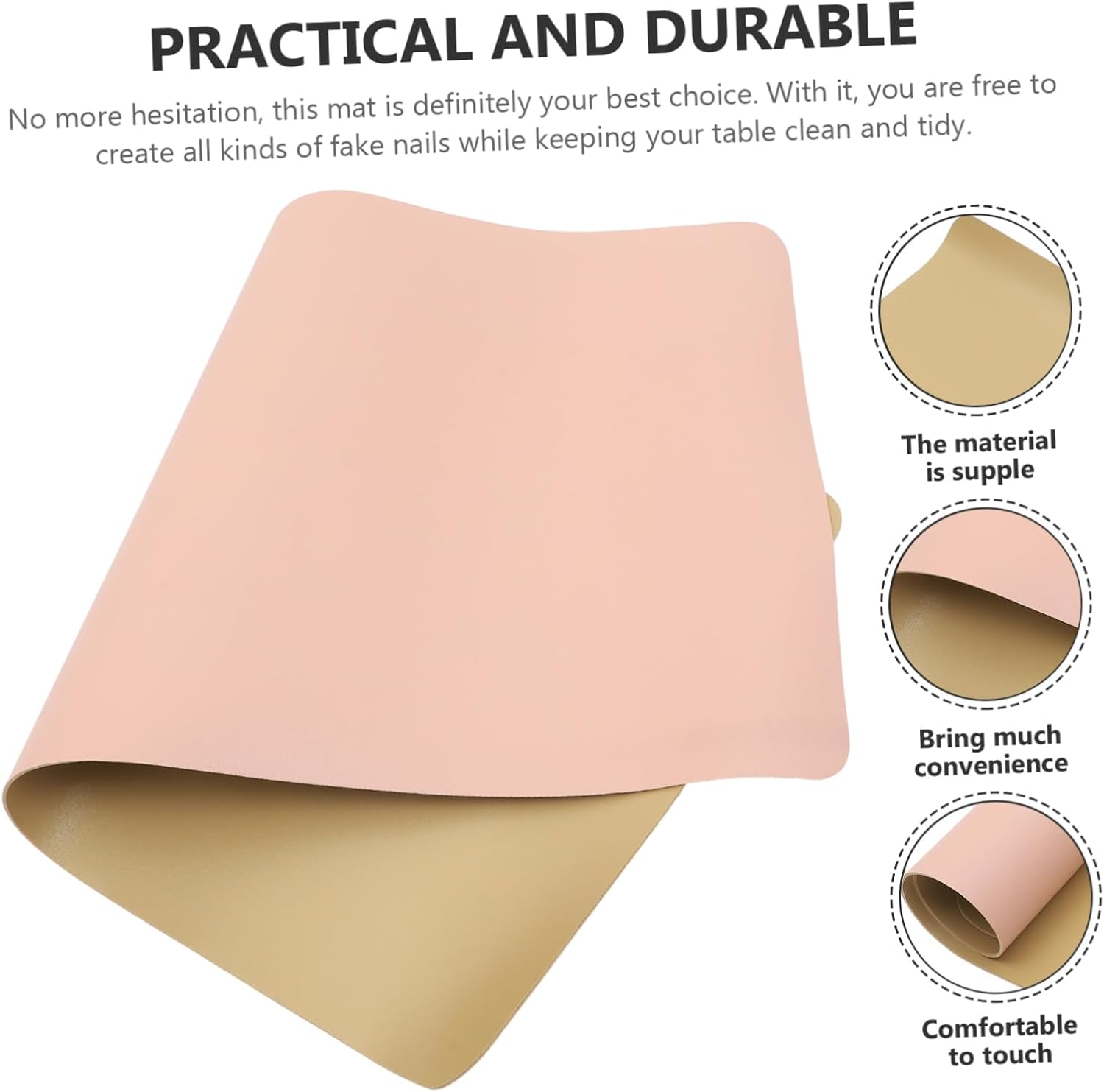 Nail Art Hand Cushion Nail Art Mat Foldable Soft Microfiber PU Leather Manicure Table Mat Portable Salon Hand Rest Cushion for Home Use image number 6