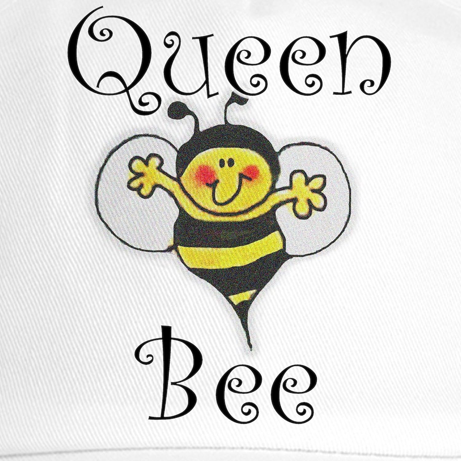 Cafepress Queen Bee Cap Adjustable Baseball Cap - White image number 5