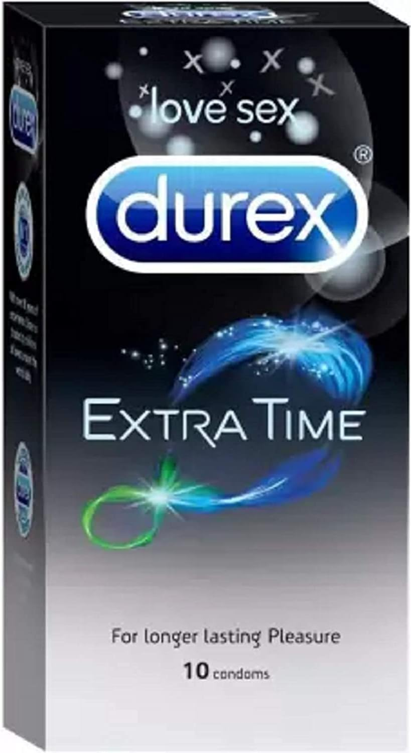 Durex Extra Time, Extra Ribbed Condom (Pack of 40)