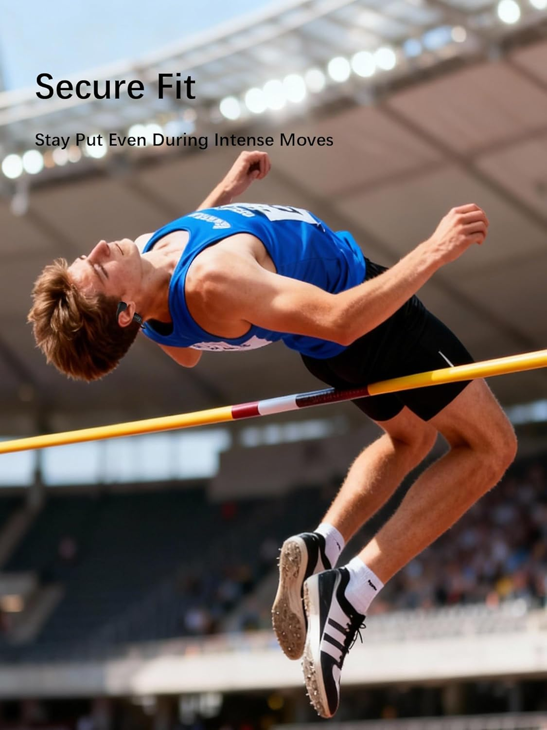 Essonio Ultra-Lightweight (26G) Bone Conduction Headphones for Swimming, IP68 Waterproof MP3 Player with 16GB Storage, Bluetooth 5.3 Open-Ear Headphones, 3D Surround Sound for Running & Sports (Black) - Black image number 2