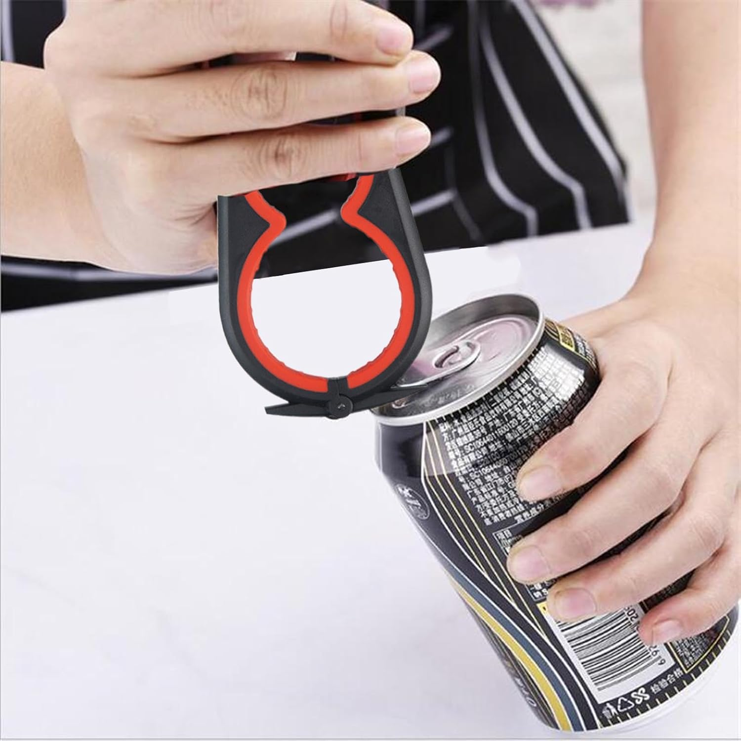 Jar Opener for Weak Hands - 4-In-1 Manual Bottle Opening Tool - Beer Bottle Opener Tool - for Kitchen Home Cooks Seniors Parents Meal Preparation Pantry Picnic Camping Swimming Barbecue - Gray Blue image number 6