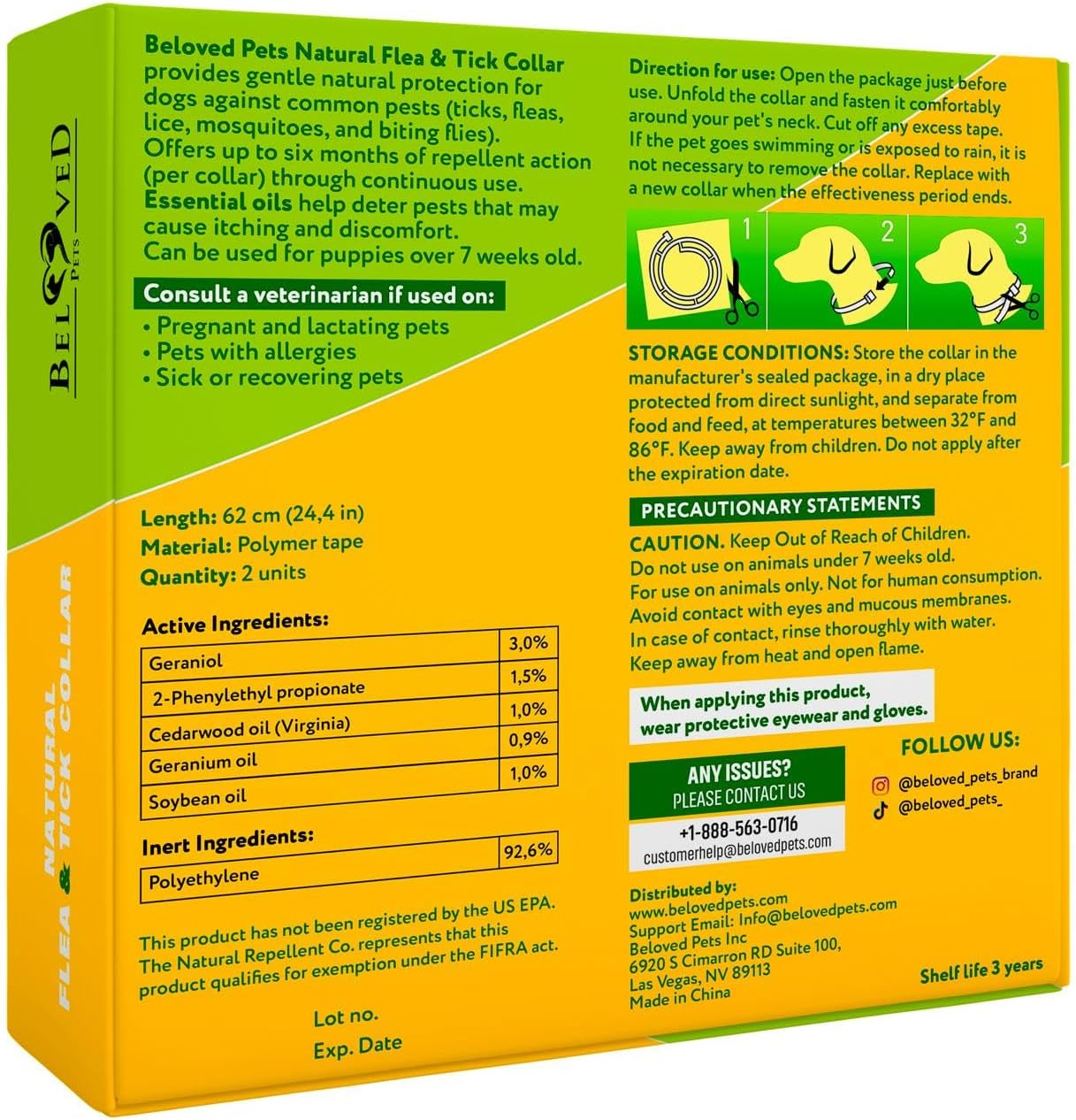 Rolf Club 3D FLEA Collar for Dogs - Flea and Tick Prevention for Dogs - Dog Flea and Tick Control for 6 Months - Safe Tick Repellent - Waterproof Tick Treatment (For All Dogs) image number 5