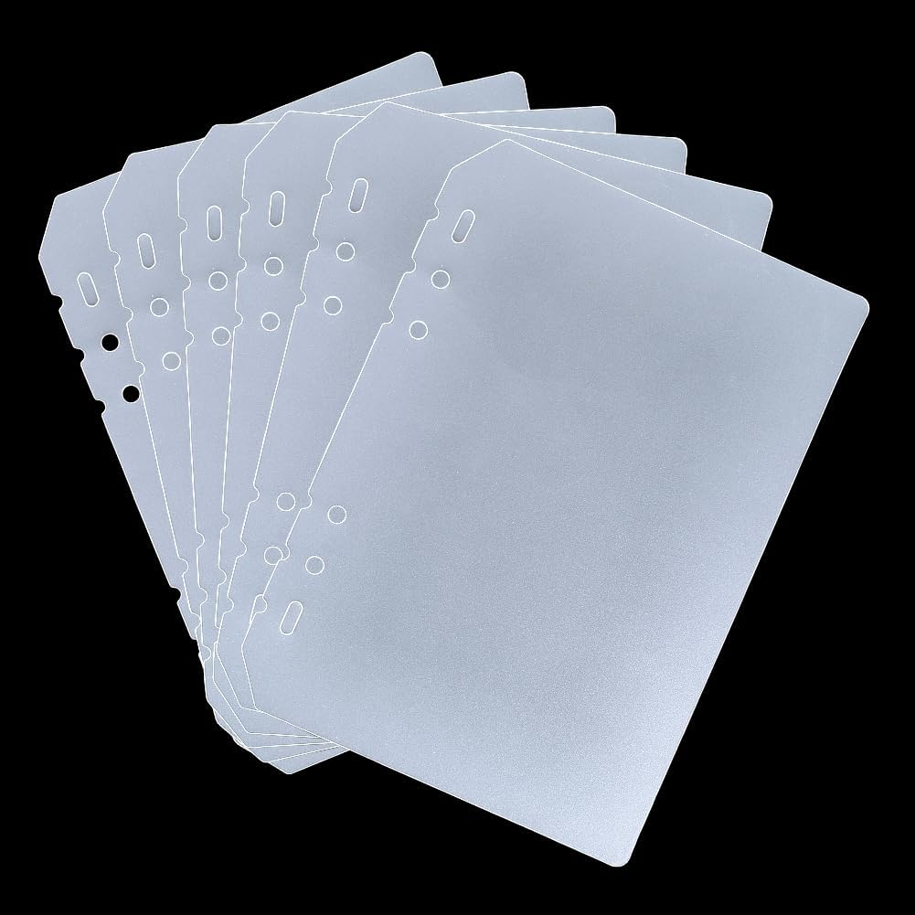 SOFPLATE 6Pcs Nail Book Pages Press on Nails Binder Clear Plastic A5 6 Holes Waterproof Rectangle Organizer Display Storage Books Insert Divider Sheets Page for Fingernail Salon Art Packaging Supplies image number 4