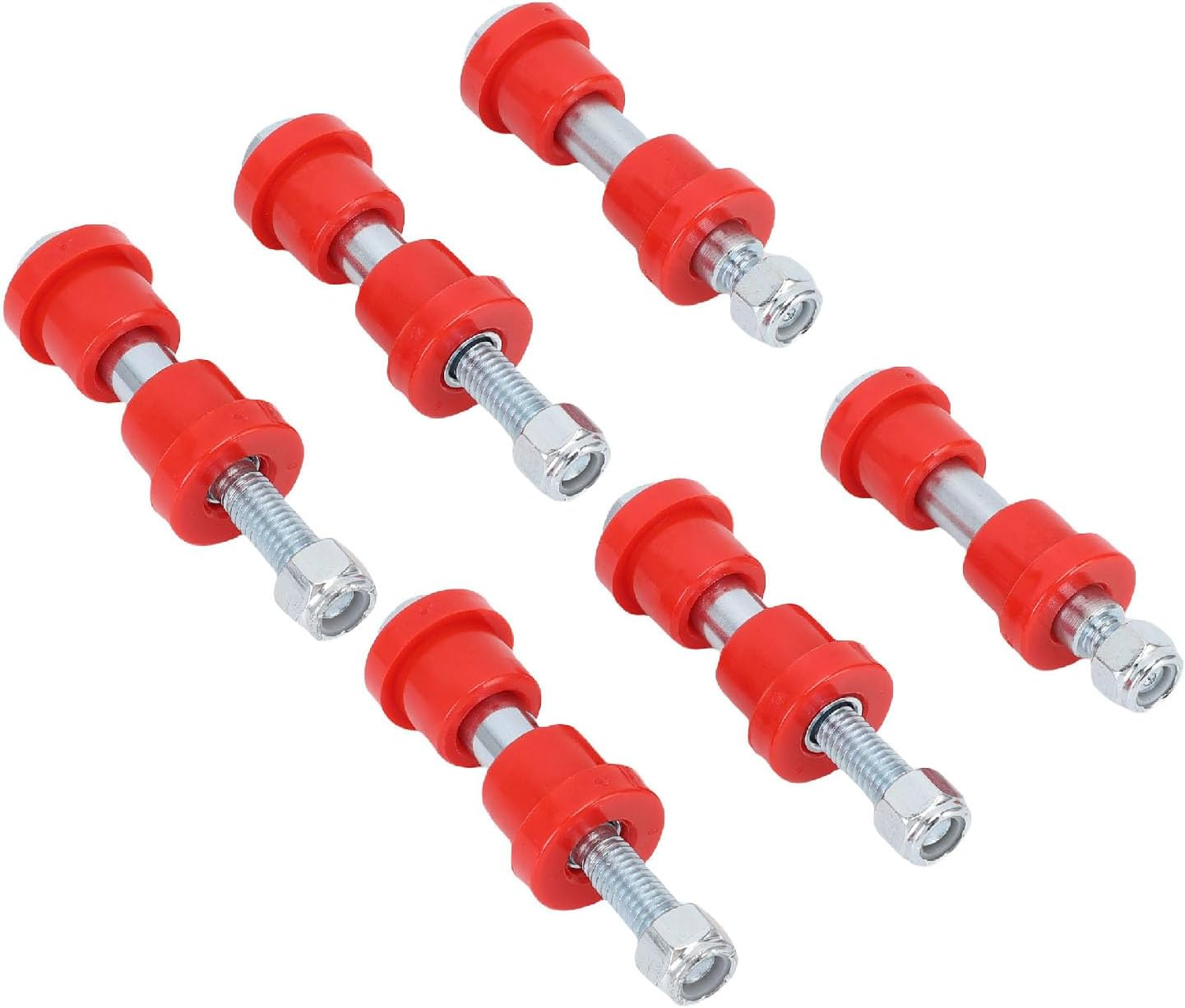 Zerodis Cart Accessories Bushing Kit Polyurethane Upgrade Noise-Reducing Design Fits 1994-Up Medalist DS EZGO TXT Leaf Spring Polyurethane Cart Bushings (Red) image number 3