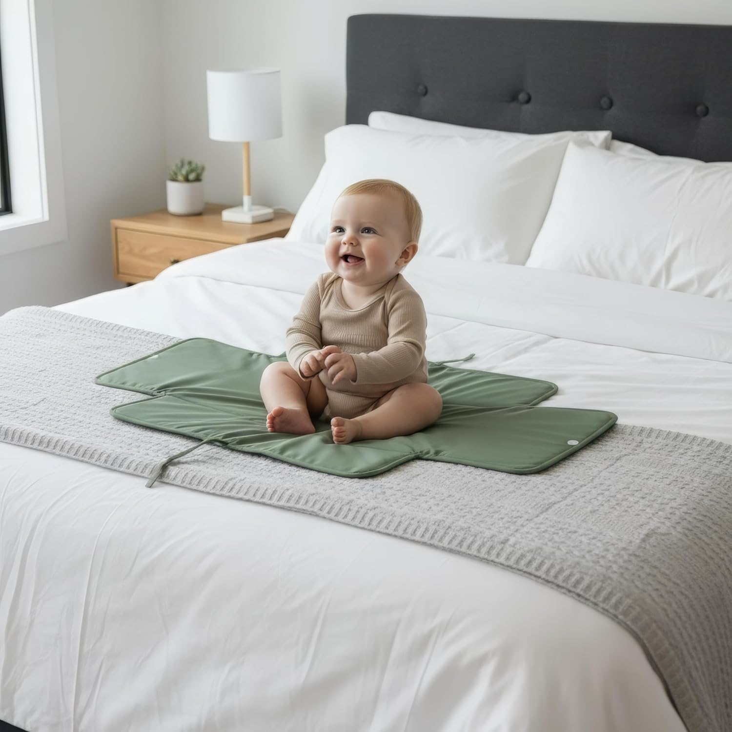 Portable Diaper Changing Pad - Soft and Easy to Clean Diaper Changing Mat for Babies - the Perfect Lightweight and Foldable Pad for Traveling image number 1