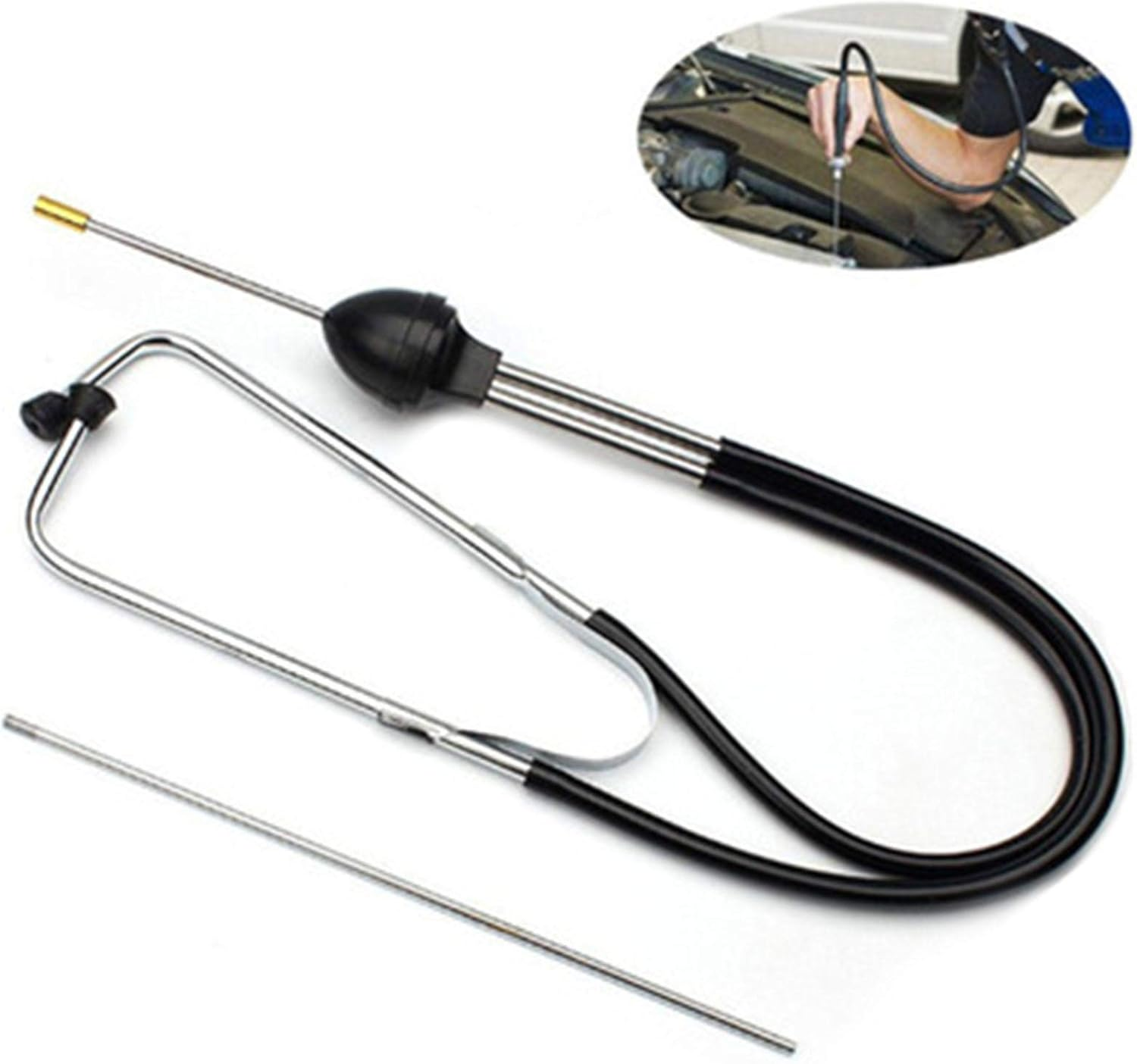 Car Engine Stethoscope | Noise Checking Vehicle Tools - Diagnostic Detector Tool Compatible with Automotive, Car, Lawnmower, Small & Big Internal/External image number 5