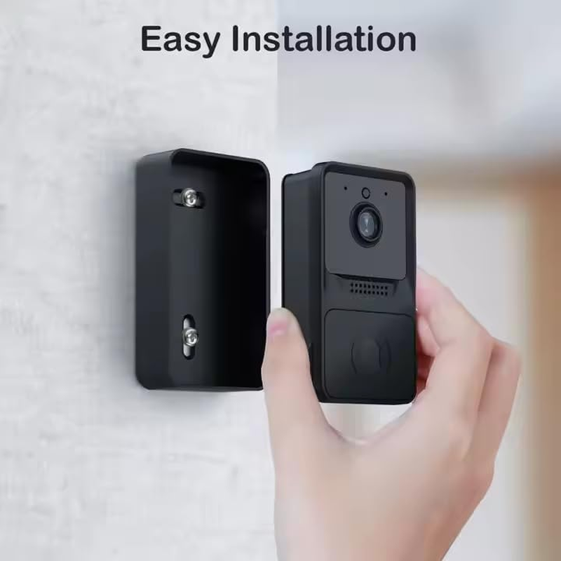 Smart 1080P Mini Door Bell Rectangle Camera - Black