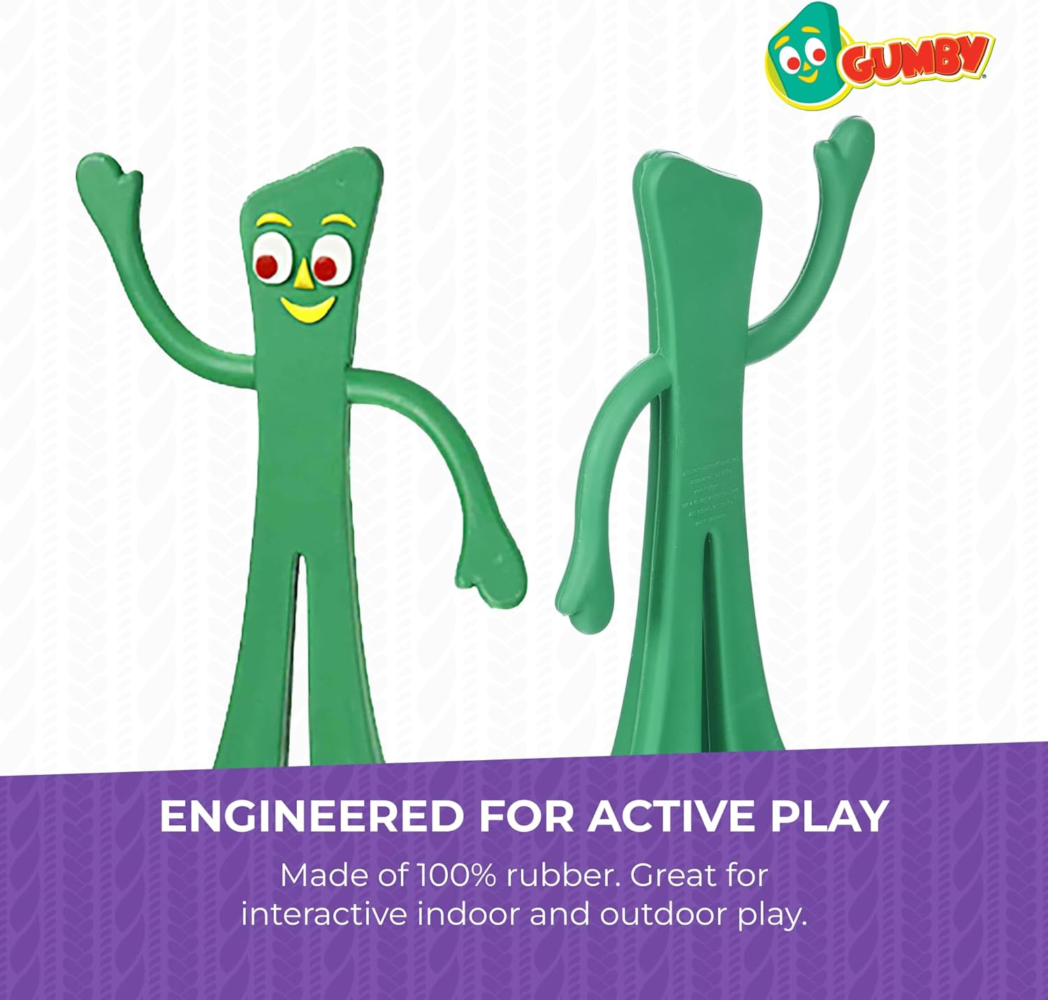 Multipet Gumby Rubber Dog Toy, Green image number 2