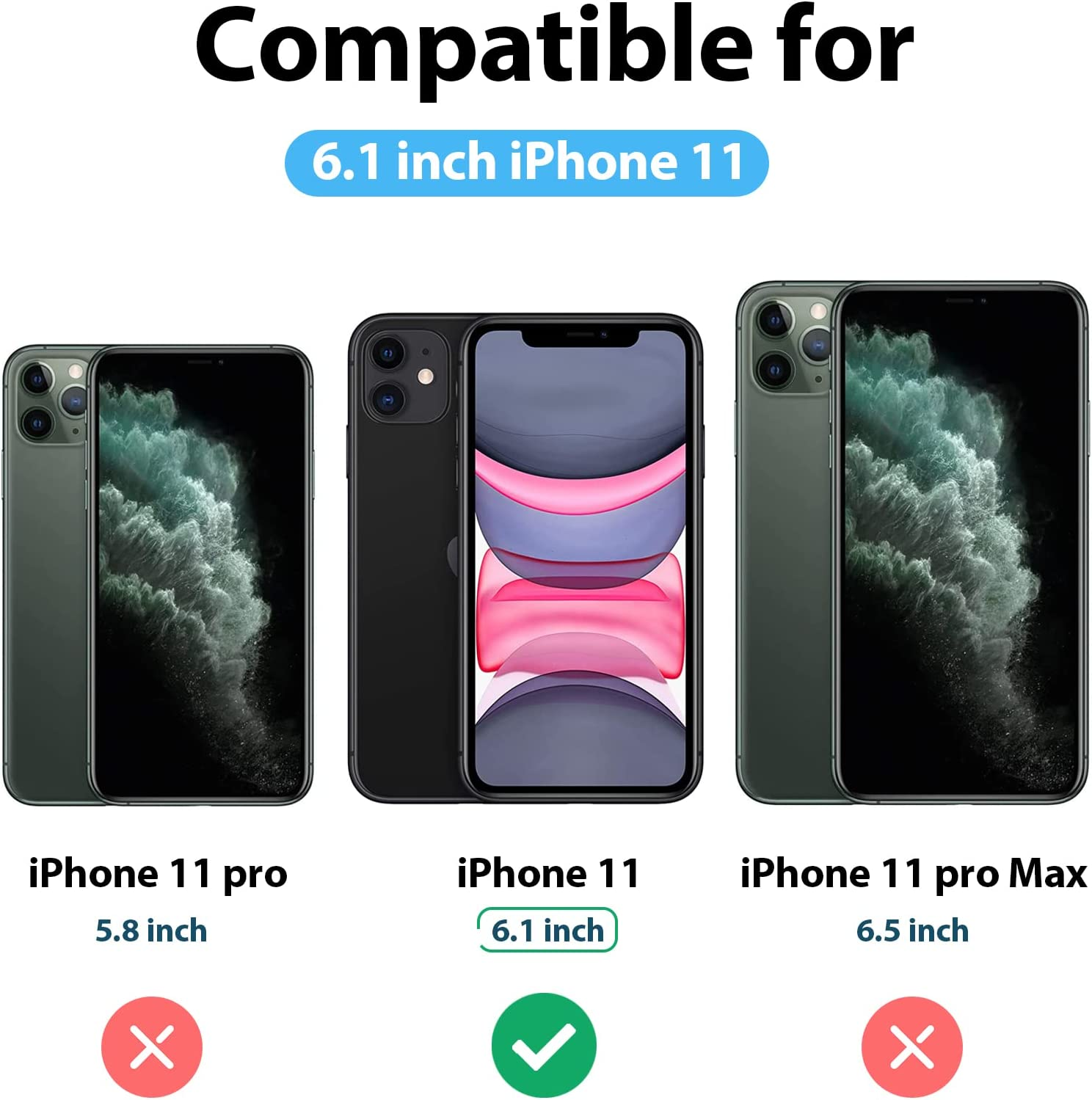 Magnetic Case for Iphone 11 Case, [Compatible with Magsafe] Drop Protection Skin-Friendly Shockproof Protective Matte Cover for Iphone 11 image number 3