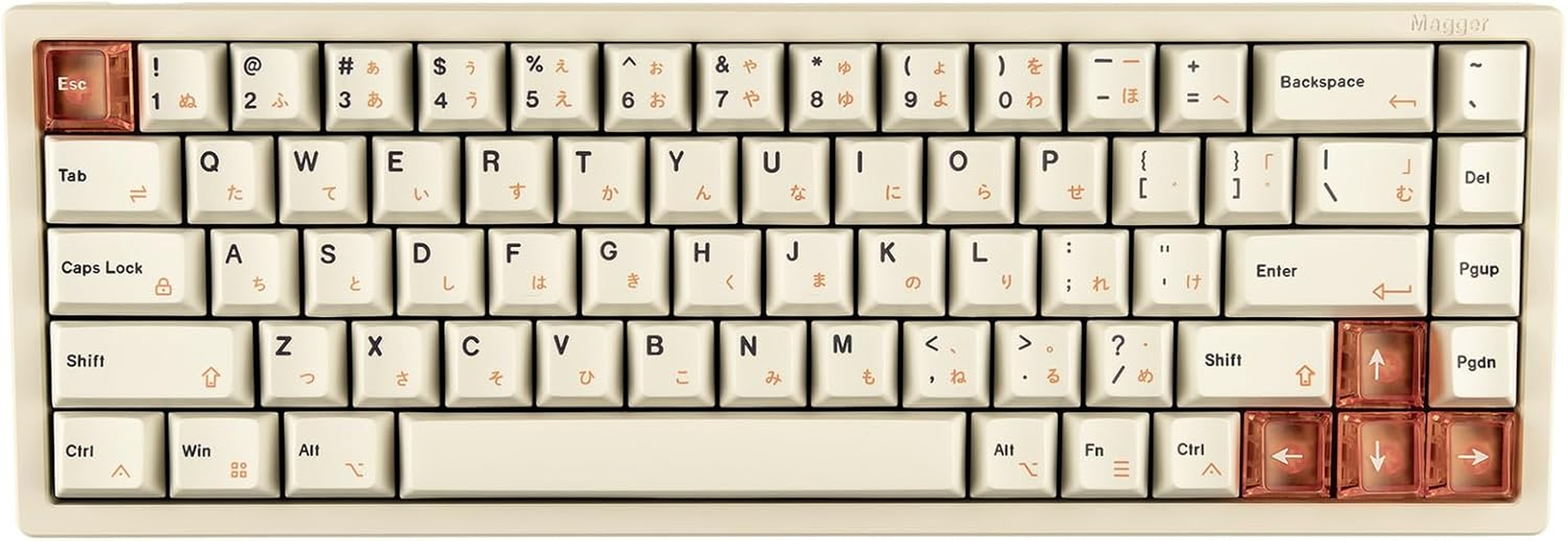 LUMINKEY Magger 68 HE Performance E-Milky White, Rapid Trigger, Gaming Keyboard, Full Aluminum Body, 8000 Hz, RGB, Wired USB, Magnetic Switch, SOCD Function, English Character Arrangement, PBT Key