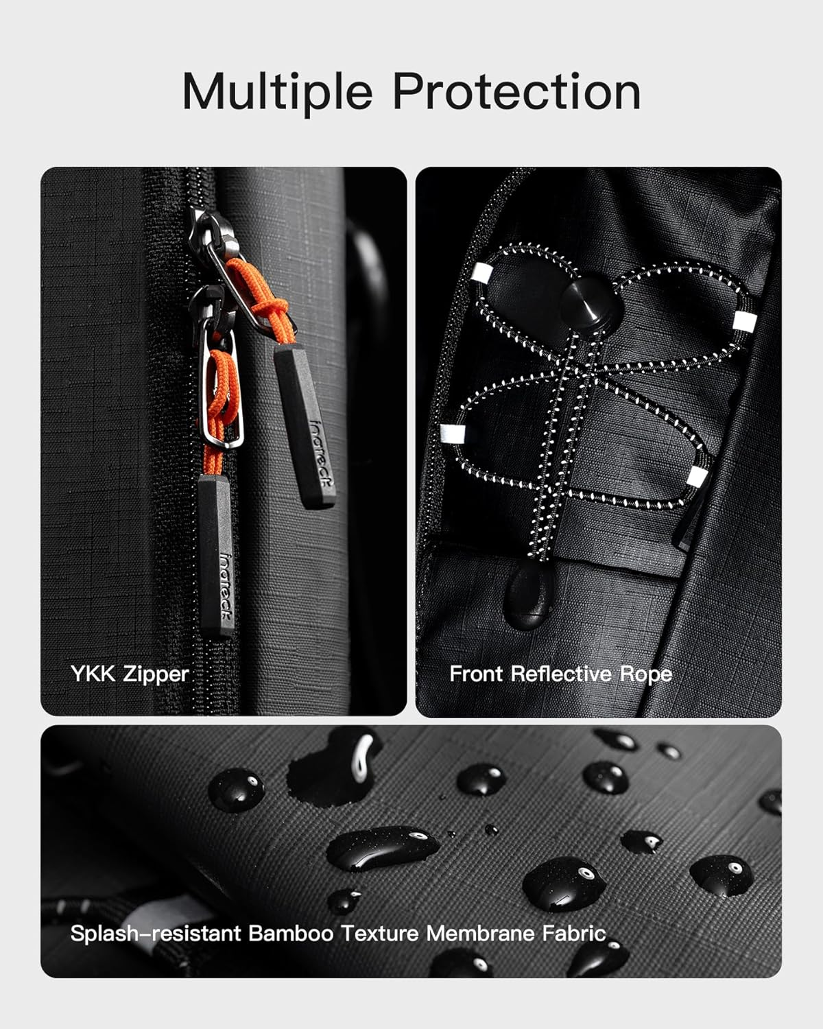 Inateck Sling Bag X-Row with RFID Blocking, Lightweight Fanny Pack, Water-Resistant Shoulder Bag for Men and Women, Sling Backpack