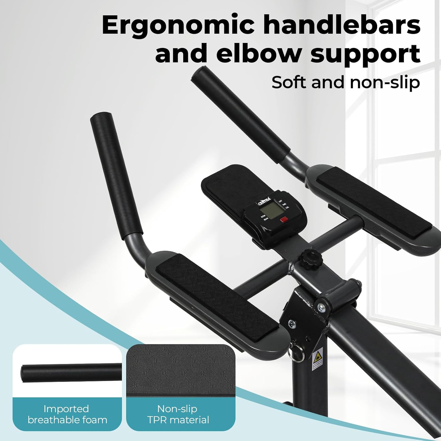 Centra Ab Machine,Foldable Abs Workout Equipment,Adjustable Ab Trainer Machine for Home Gym, Multi-Functional Abdominal Trainer,Knee Protection, LED Monitor image number 6