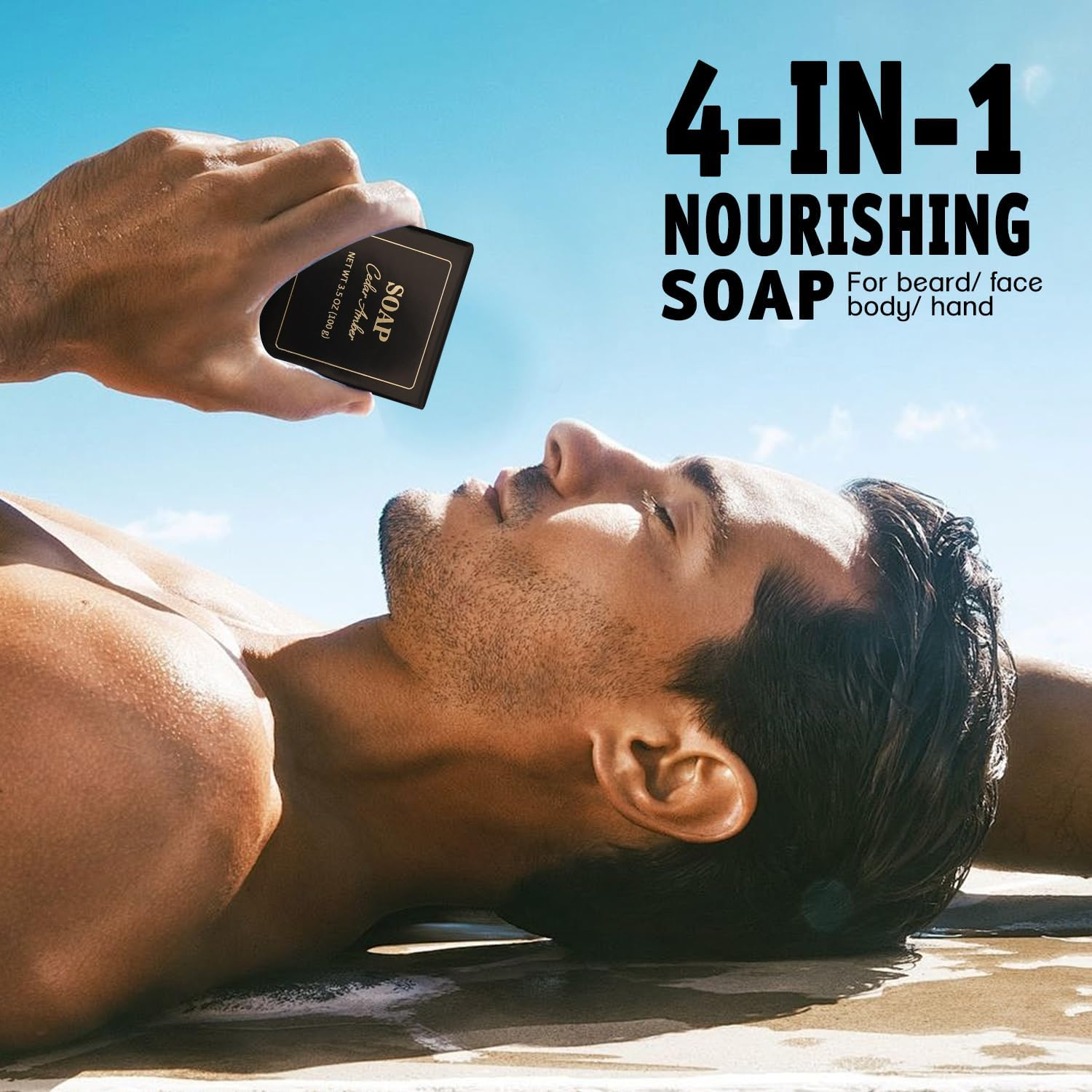 Gift Baskets for Men, Bath and Body Spa Gift Baskets Set for Men, Body & Earth Cedar Scented Mens Bath Set image number 2