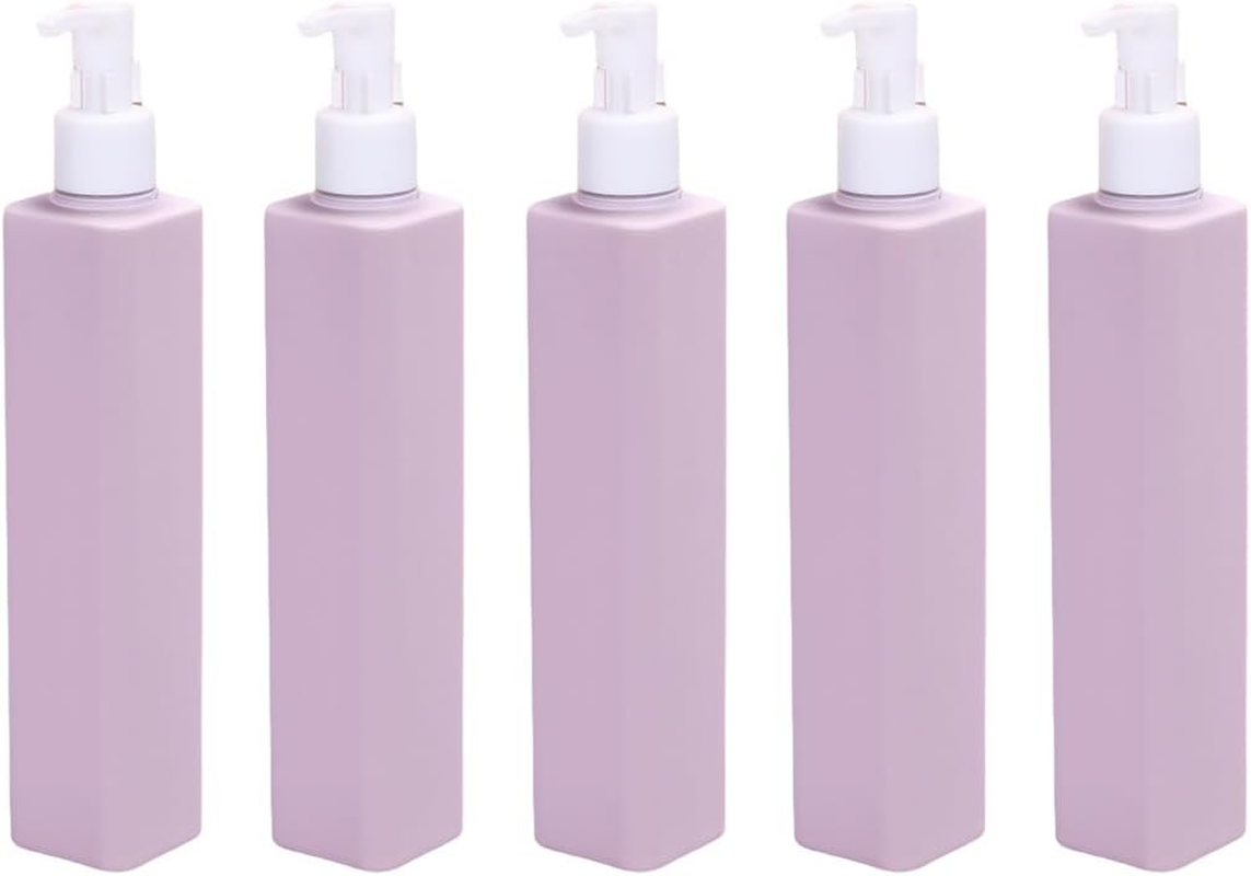 AIMALL 5 PCS Precision Pump Dispensing 250Ml, Convenient Refill Square Bottle for Liquid Soap, Shampoo, Lotion - Leak-Proof, Wide Mouth image number 3