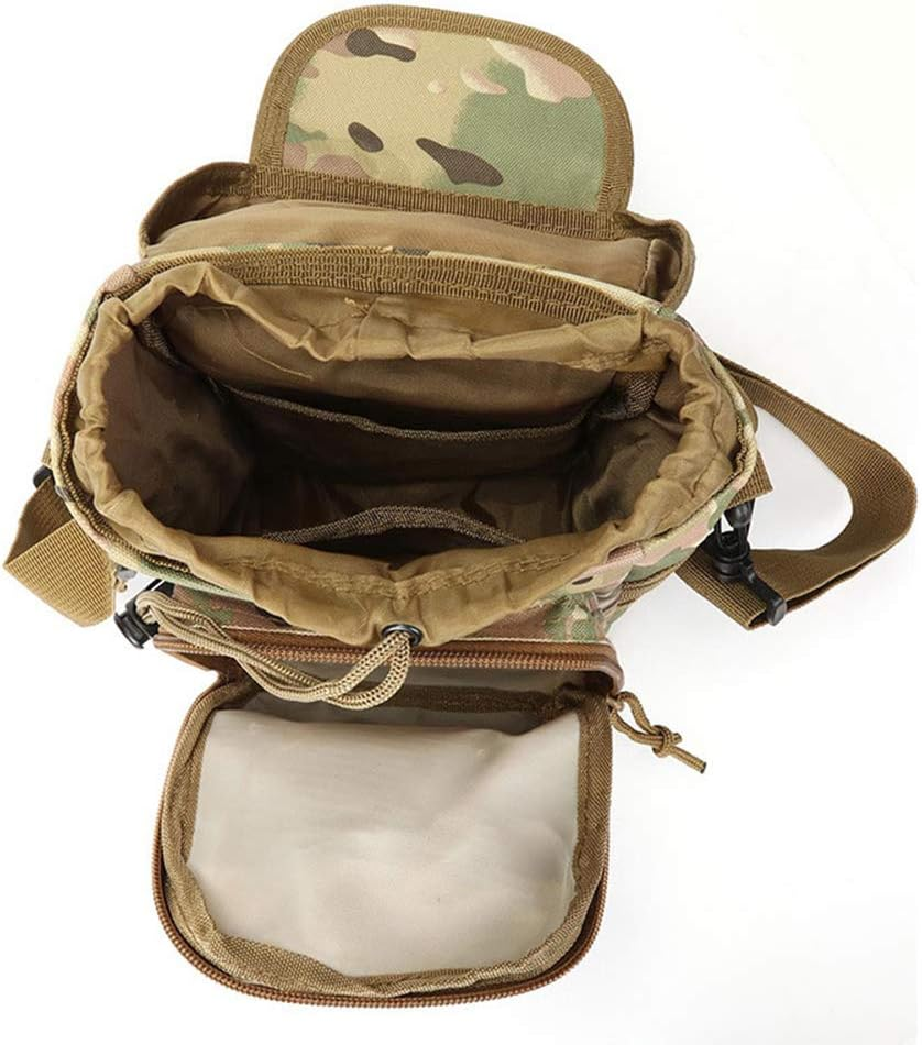 Outdoor Sports Hiking Sling Pack Camouflage Tactical Shoulder Small Camera Gear Bag - Green image number 3