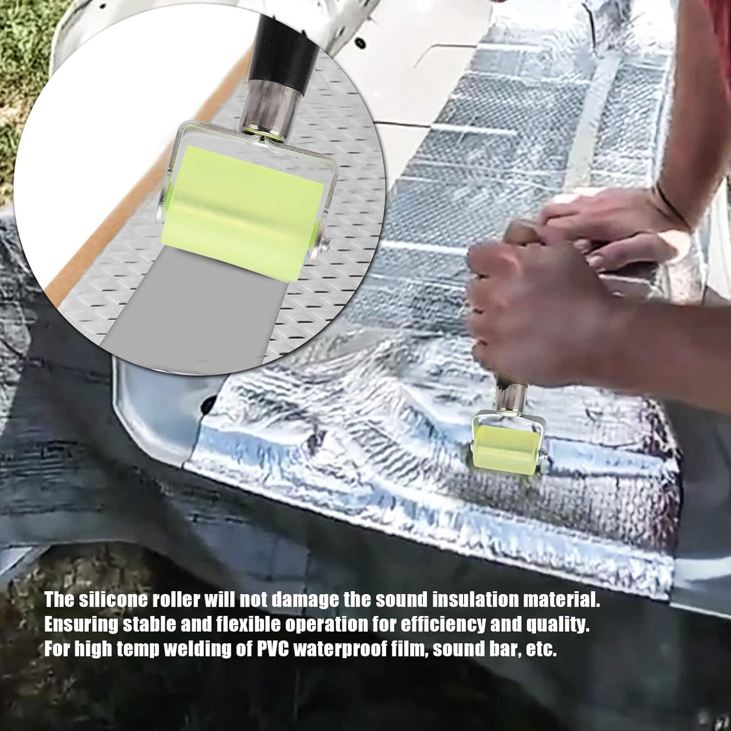 Car Sound Deadener Application Rolling Wheel Roller,2Pcs Car Sound Deadener Roller Car Sound Deadening Roller Tool,Car Vehicle Sound Deadener Application Rolling Wheel Roller,Car Sound Deadener Roller