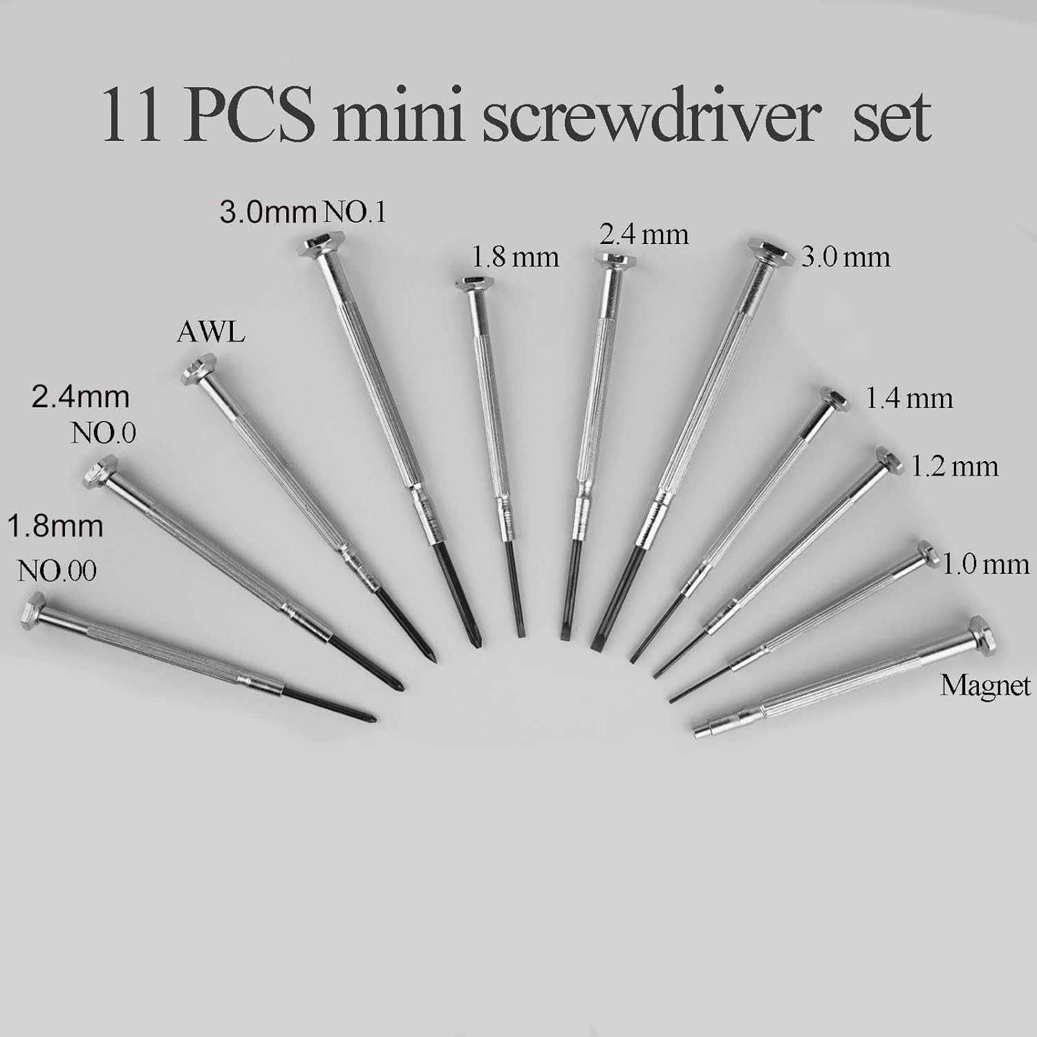 11PCS Screwdriver Set, Small Screwdriver Sets, Mini Screw Driver Set, Professional Screwdriver Set for Repairing Watch, Jewelers, Eyeglasses, Computer, Laptop, Electronic W/Storage Box image number 2