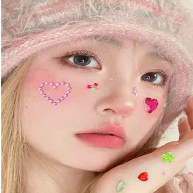 Limcryspp Self-Adhesive Facial Rhinestone - Waterproof Body and Face Nail Polish Glitter | Party and Holiday Sequin Decorative, Suitable for Women, Teenagers and Children image number 6