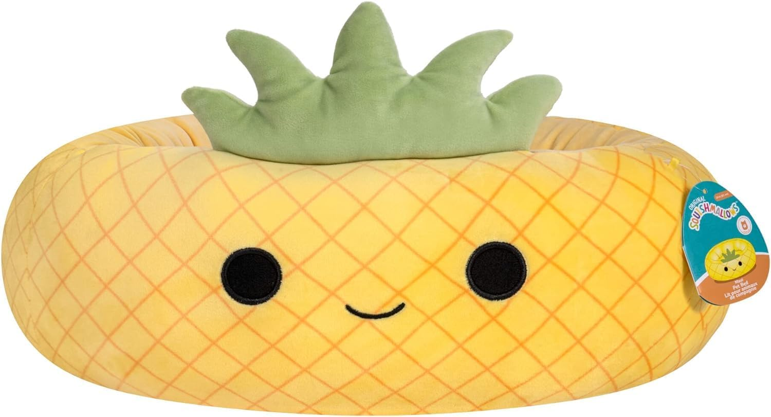 Squishmallows 20-Inch Maui Pineapple Pet Bed - Small Ultrasoft Official Squishmallows Plush Pet Bed image number 5