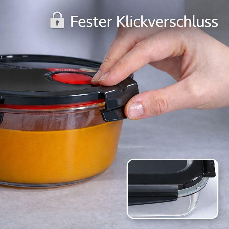 LOCK & LOCK Glass Food Storage Container Microwavable &ndash; Oven Glass &ndash; Casserole Dish Square with Lid for Oven, Microwave & Freezing, 2 Litres image number 6