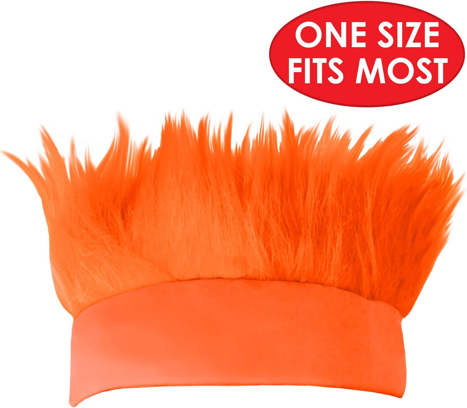 Beistle Hairy Headband, Orange - Black image number 3